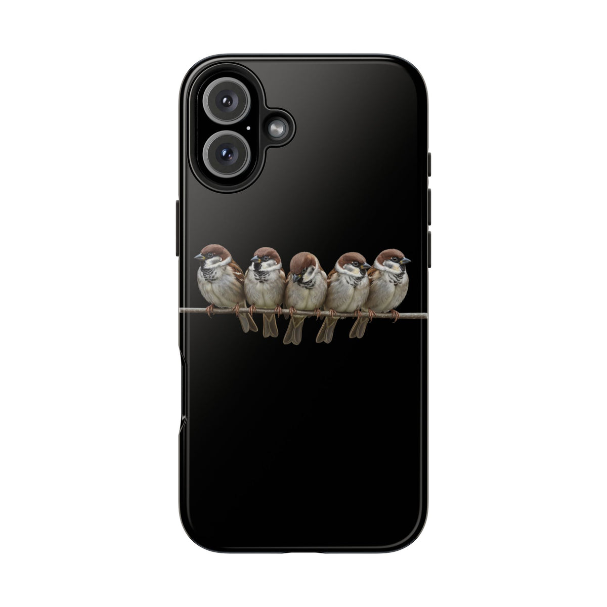 Tree Sparrow Dual-Layer iPhone Case with Bird Art – The Perfect Gift for Ornithologists & Bird Lovers