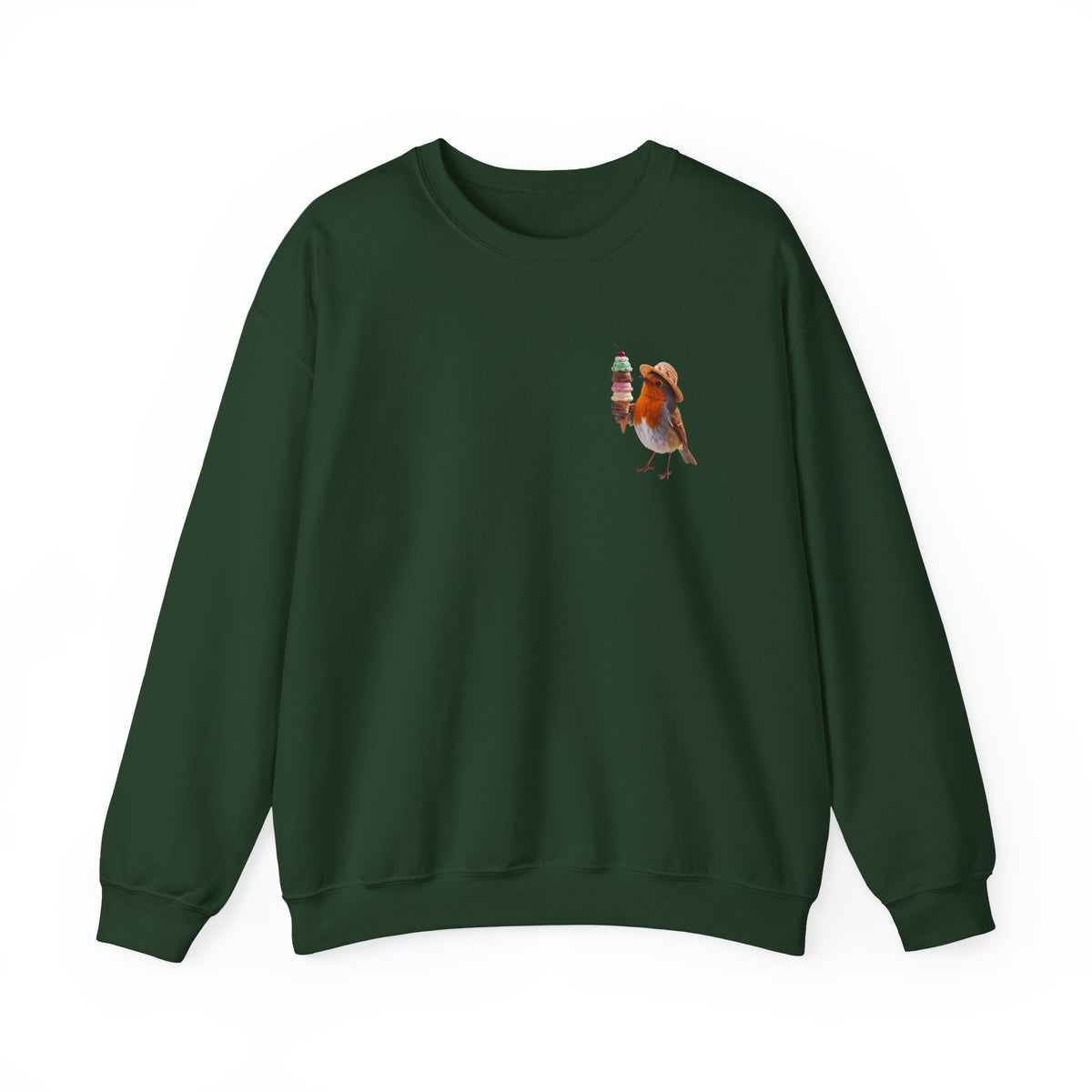 Robin Rosi Ice Cream Pocket Premium Sweatshirt for Bird Lovers