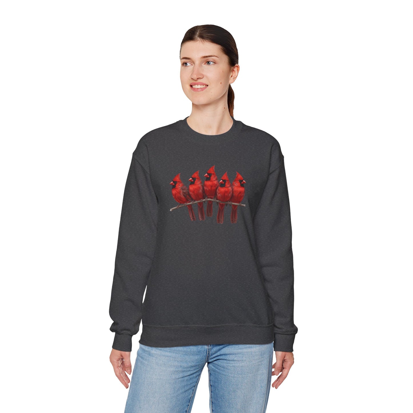 Cardinals Sweatshirt | Bird Watcher Crewneck | Unisex Songbird Gift for Bird Lovers