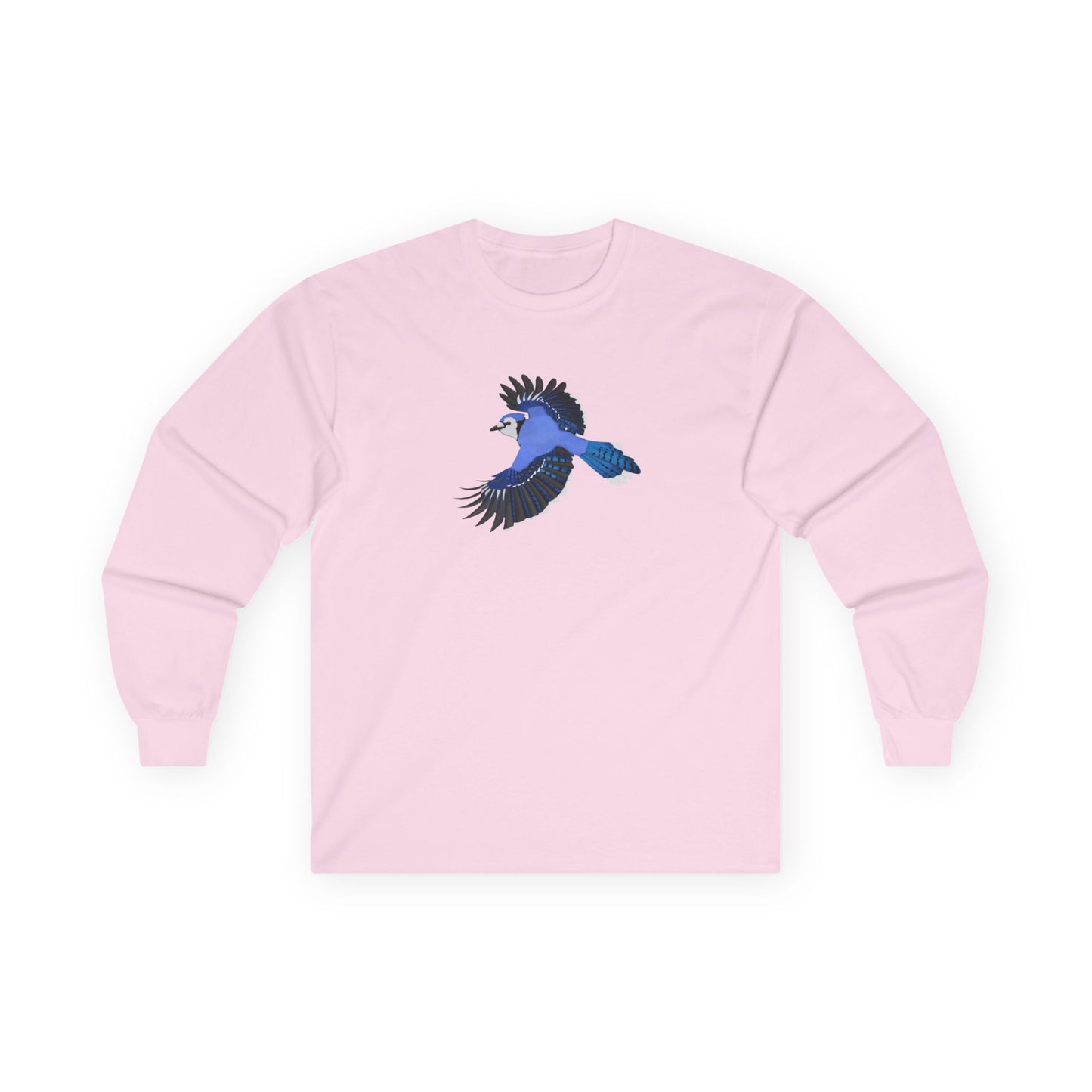 Blue Jay Birding & Birdwatching Bird Cotton Long Sleeve T-Shirt