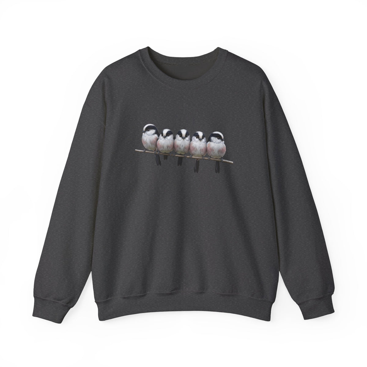 Long Tailed Titmouse Sweatshirt | Bird Watcher Crewneck Unisex Songbird Gift for Lovers on Animal Lover background