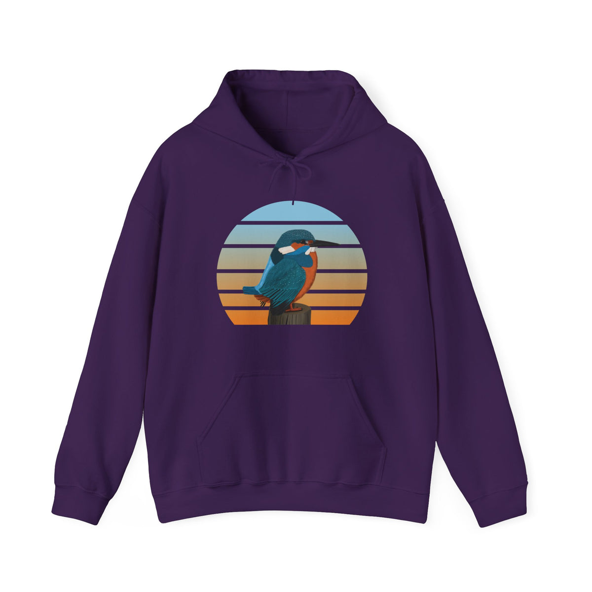 Kingfisher Hoodie on bird background