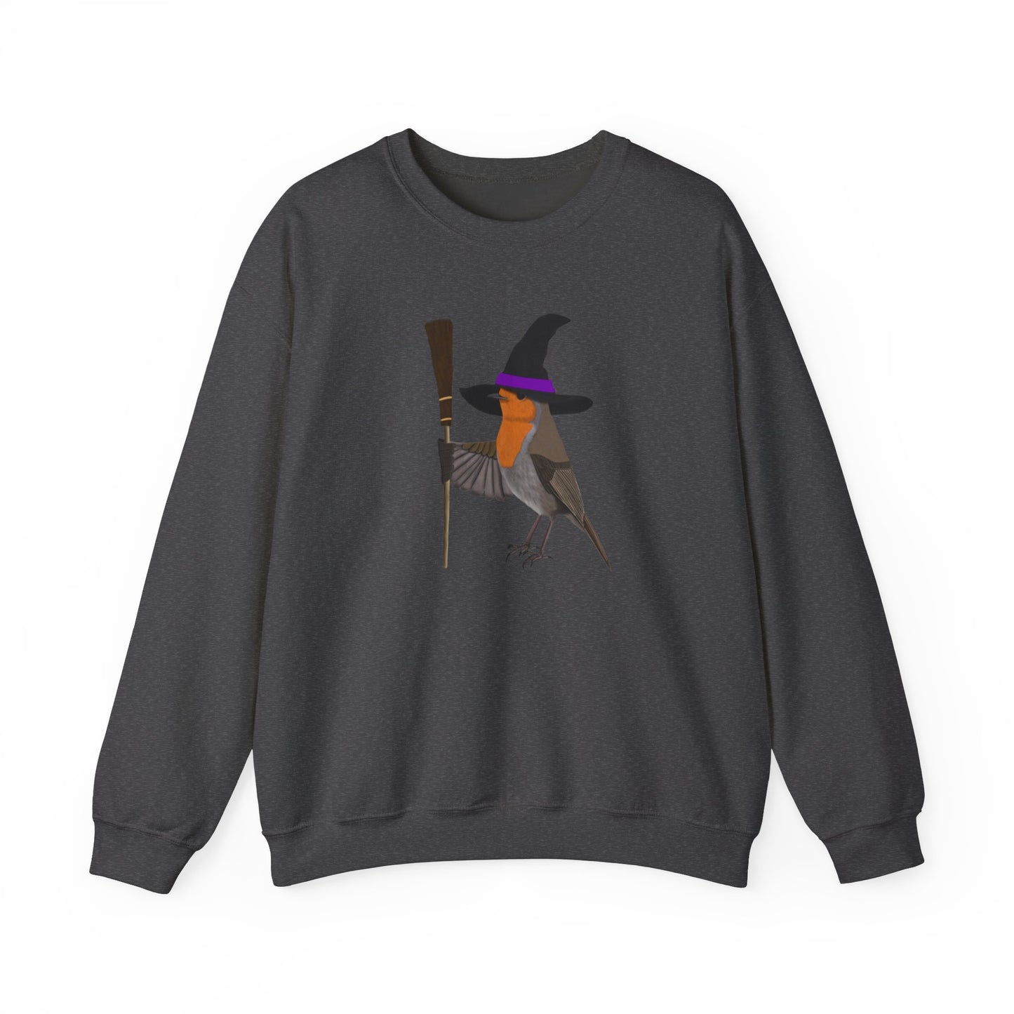 Robin Halloween Witch Birdwatcher Biologist Bird Sweatshirt