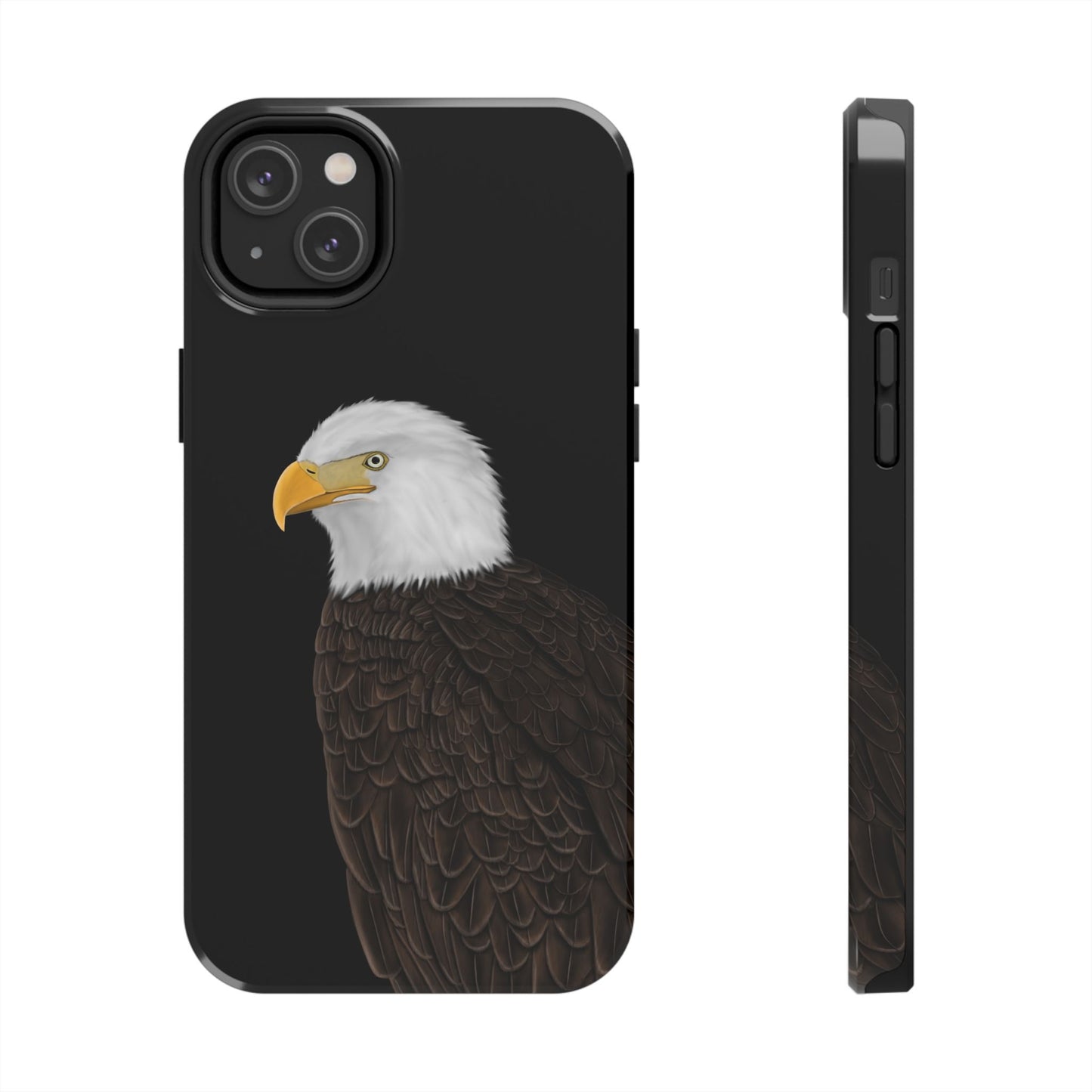 Bald Eagle Bird Art Tough Phone Case Black