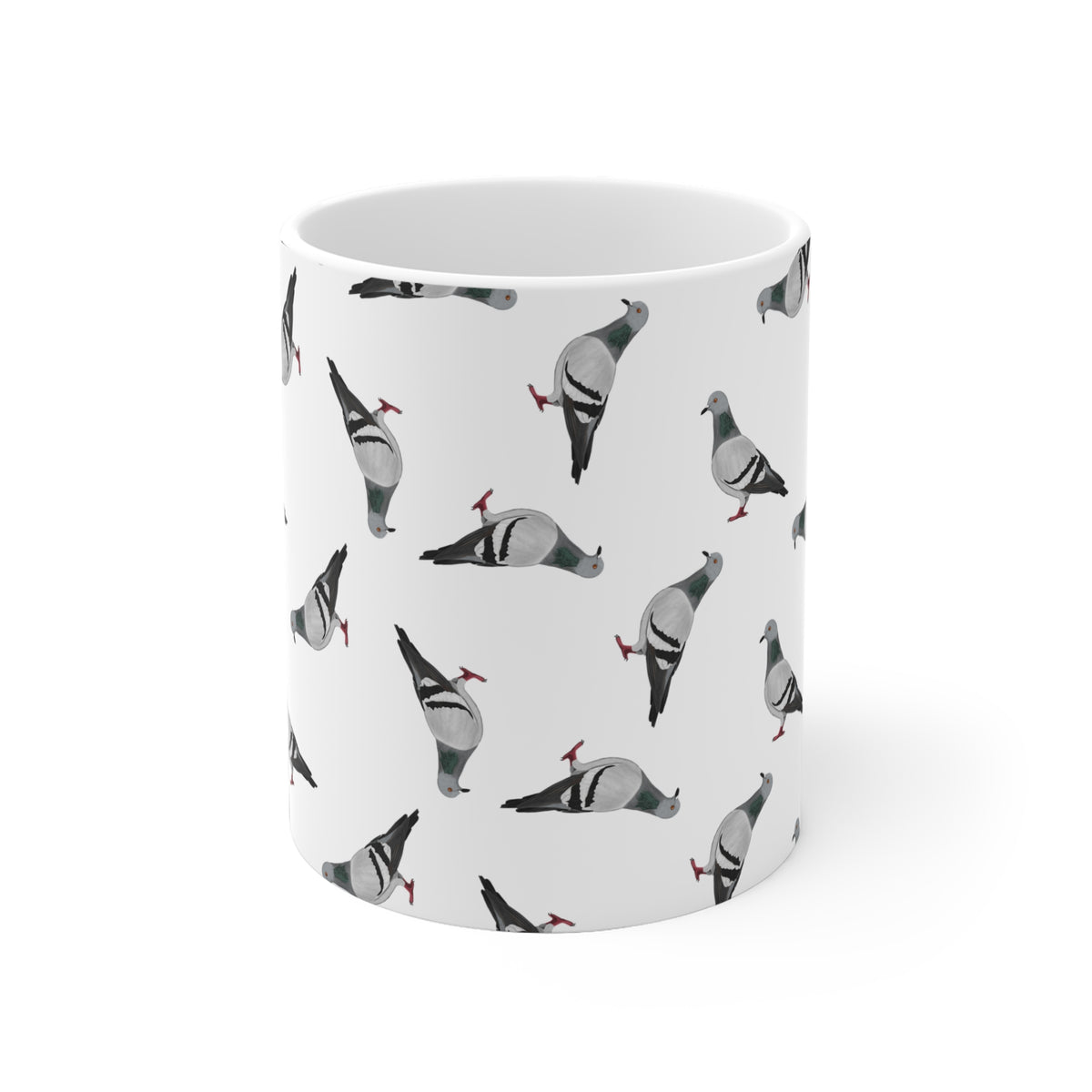 Taube Tasse – Tauben mit Streumuster | Vogelmotiv Kaffeebecher für Vogelbeobachter & Naturfreunde
