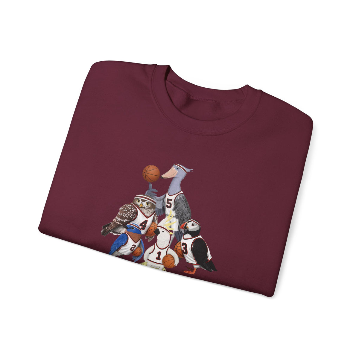 Funny Basketball Bird Sweatshirt | Bird Watcher Crewneck | Unisex Unique Hoops Fan Gift