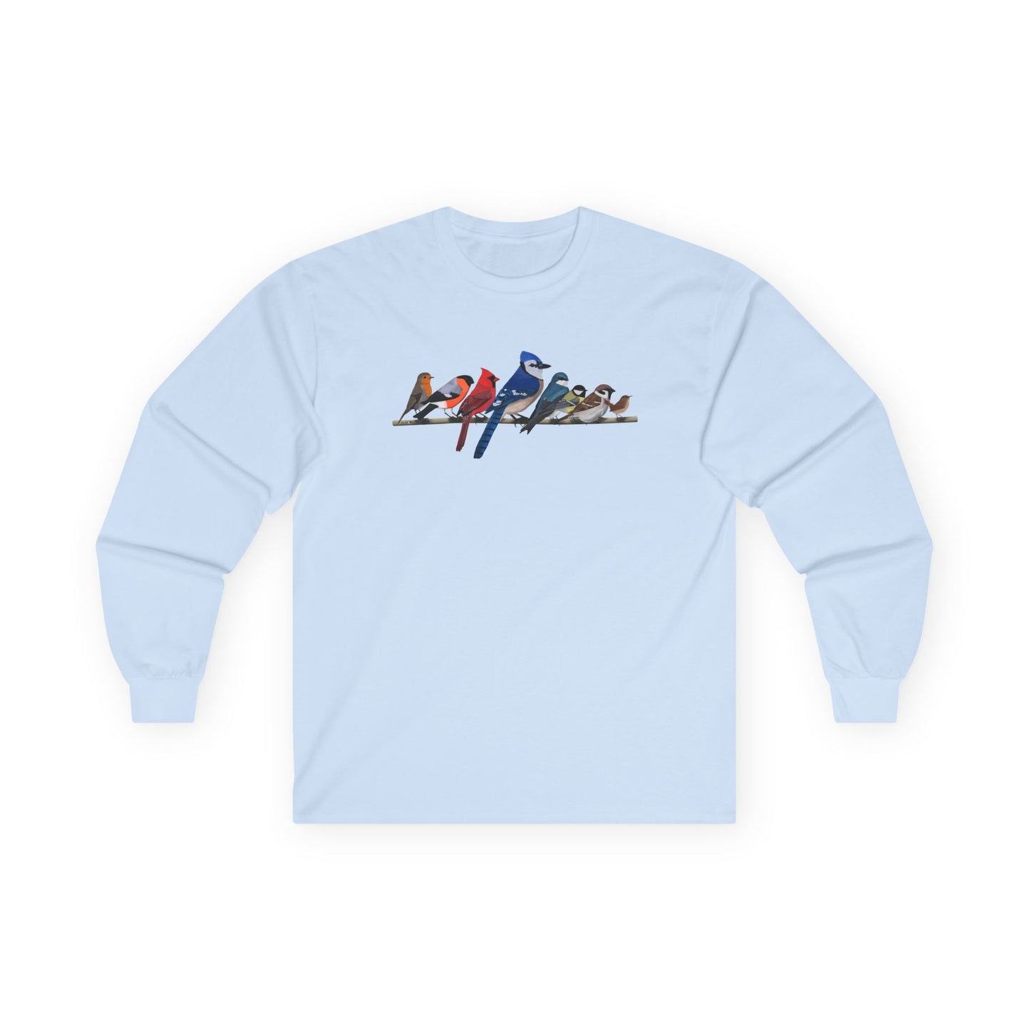Blue Jay, Cardinal and Robin Long-sleeve – Bird Graphic Tee, long sleeve