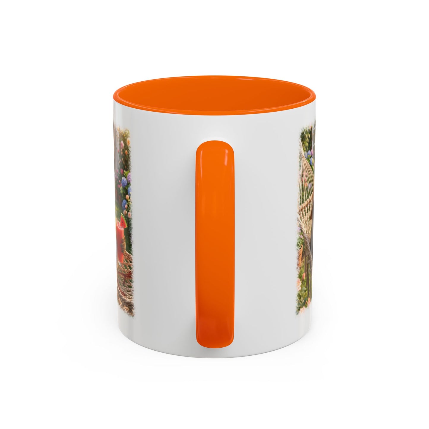 Tasse mit Rotkehlchen Motiv Rosi in der Hängematte für Vogelfreunde