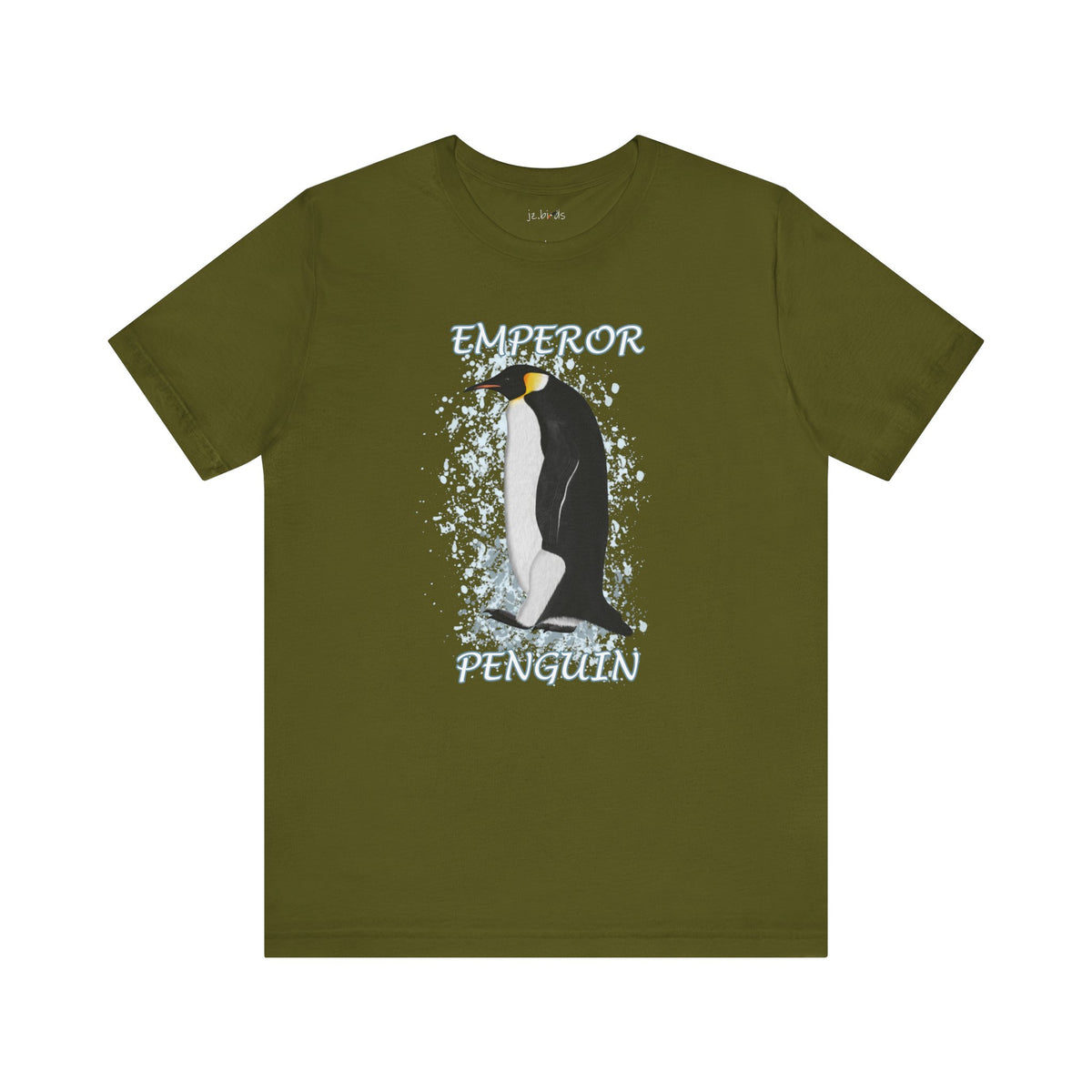 Emperor Penguin Birding & Birdwatching Bird T-Shirt on Cotton background