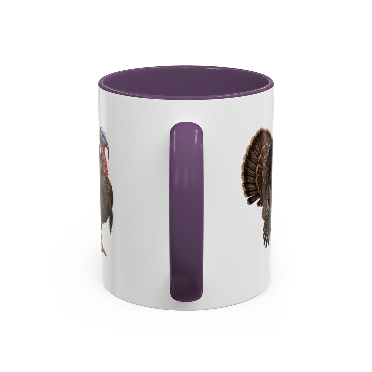 Thanksgiving Turkey Two-Tone Mug | Wild Turkey Bird Art Coffee Cup | Fall Gift