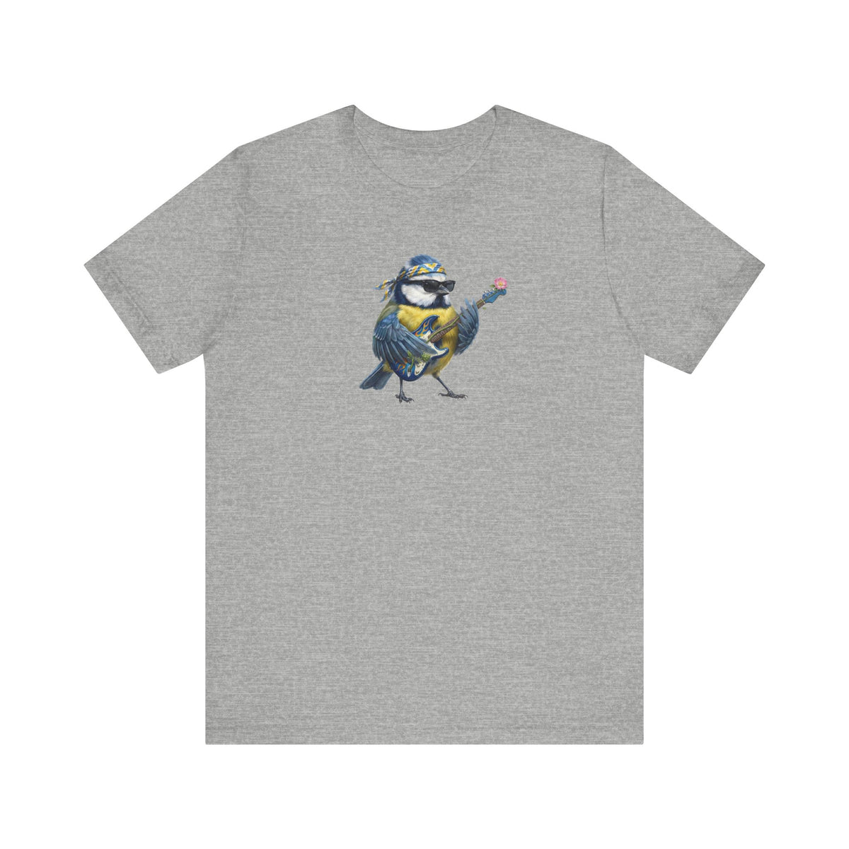 Bert Blaumeise Blumen-Gitarre Premium T-Shirt – Die Gartenvögel Band 2 Merch (Unisex) – tshirt,