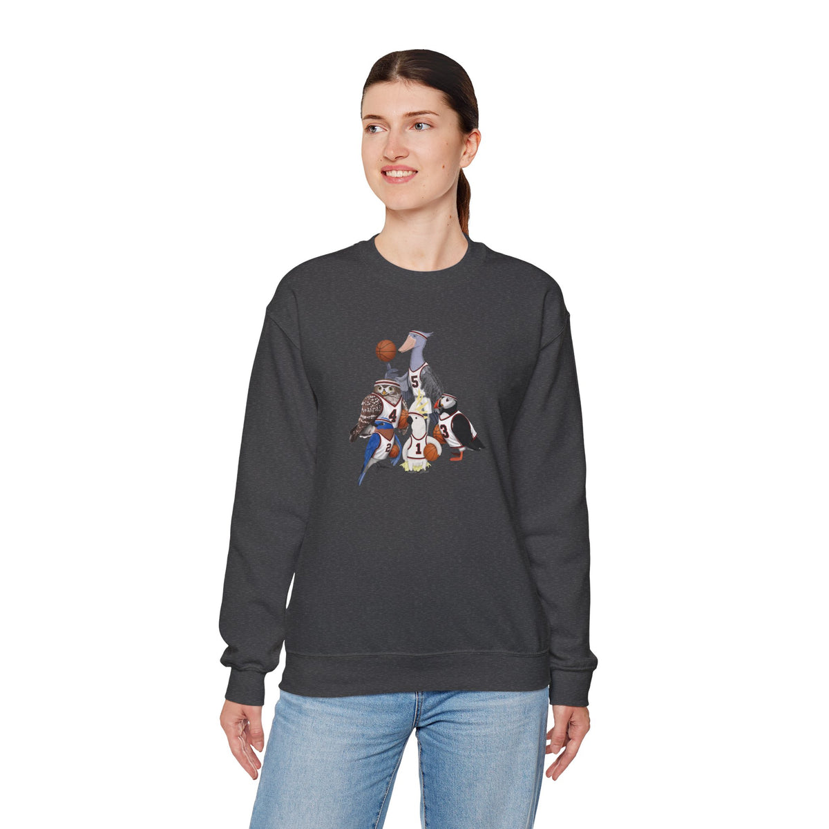 Funny Basketball Bird Sweatshirt | Bird Watcher Crewneck | Unisex Unique Hoops Fan Gift