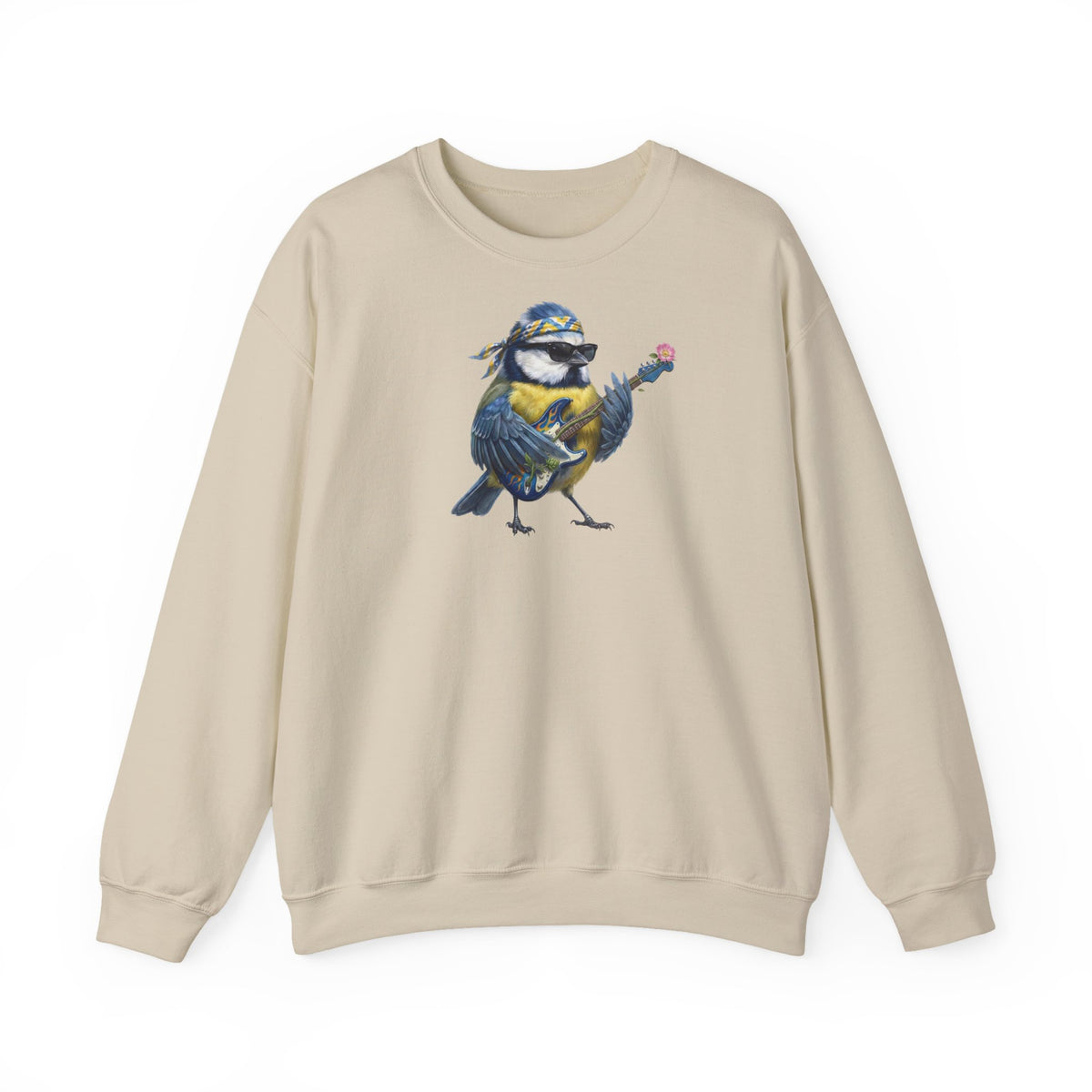 Blaumeise Sweatshirt Vogelmotiv in Navy