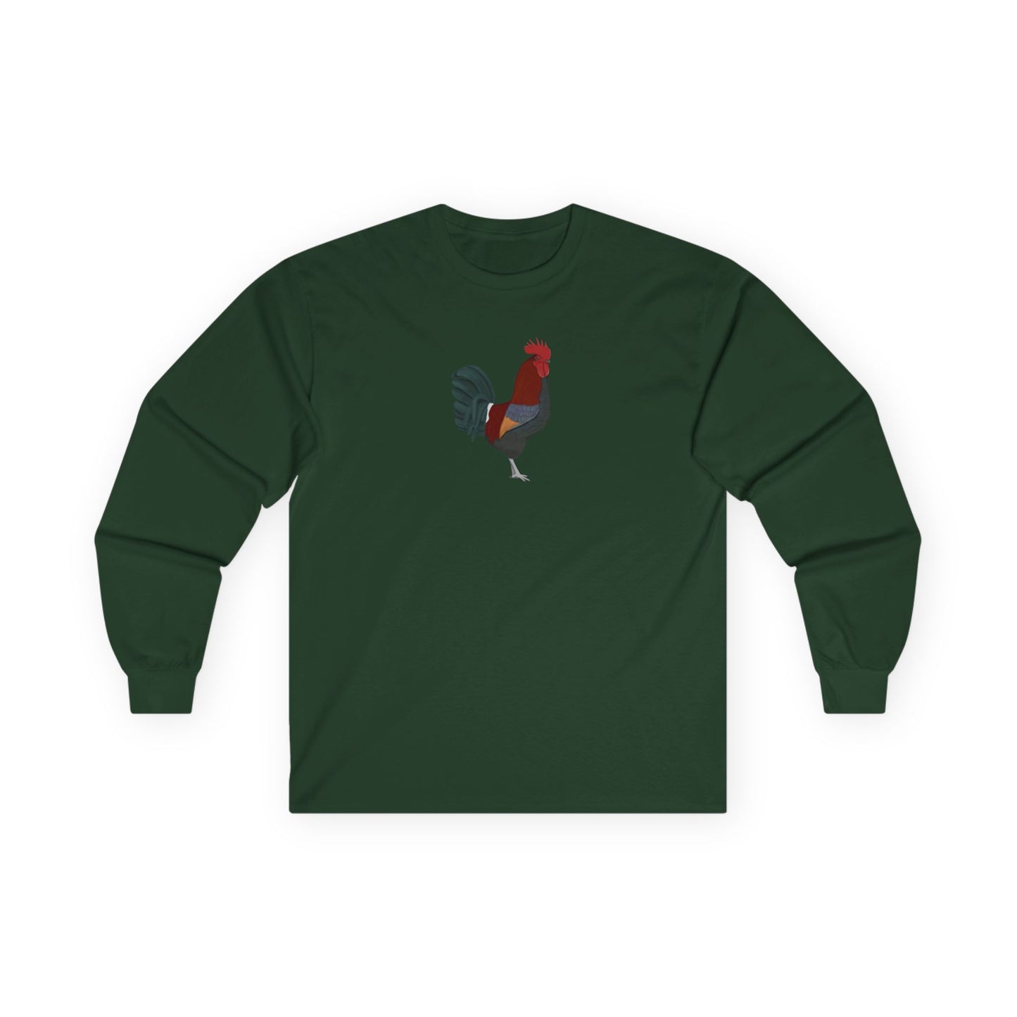 Rooster Birding & Birdwatching Bird Cotton Long Sleeve T-Shirt