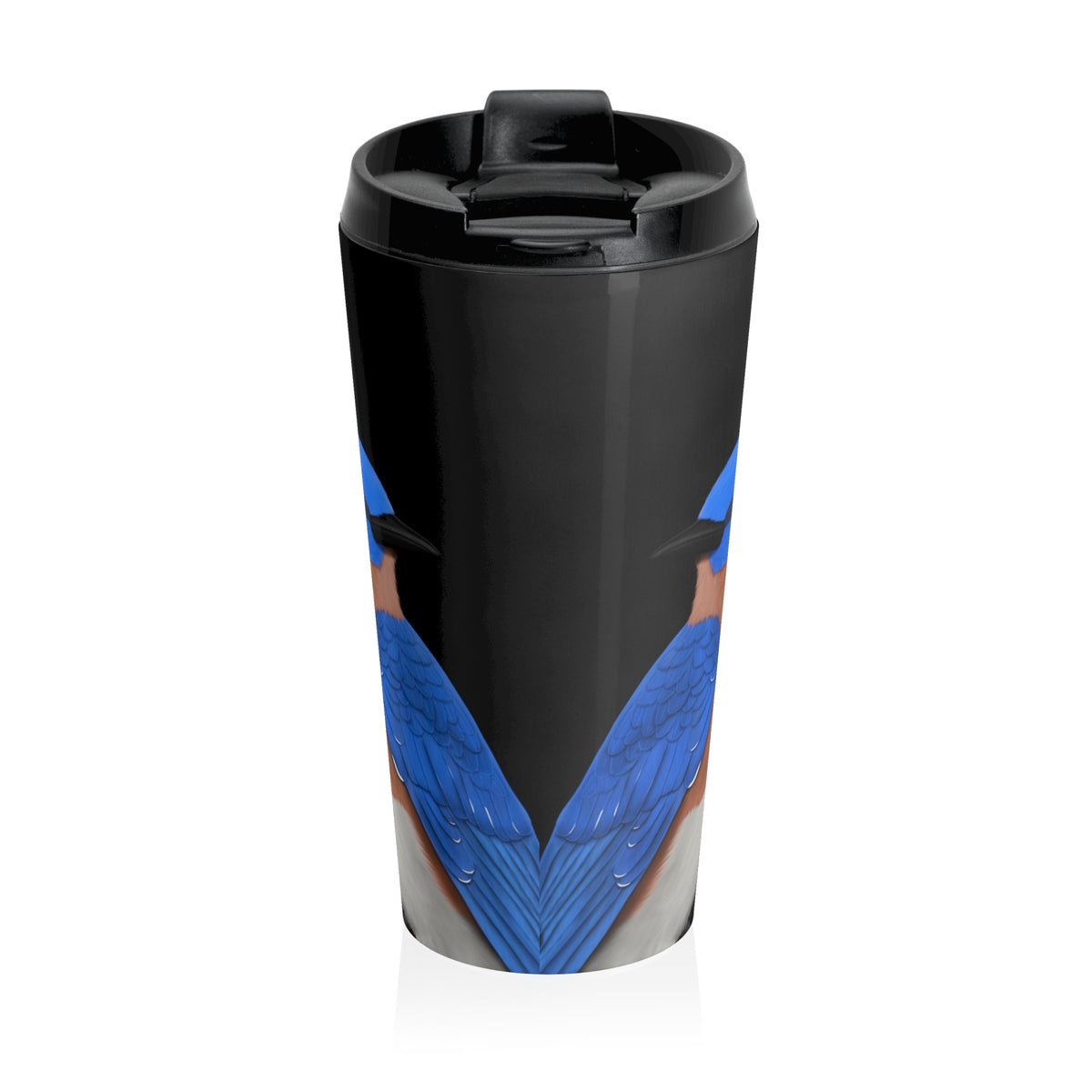 Bluebird Mug – Bird Stainless Steel Travel Tumbler Black 15oz