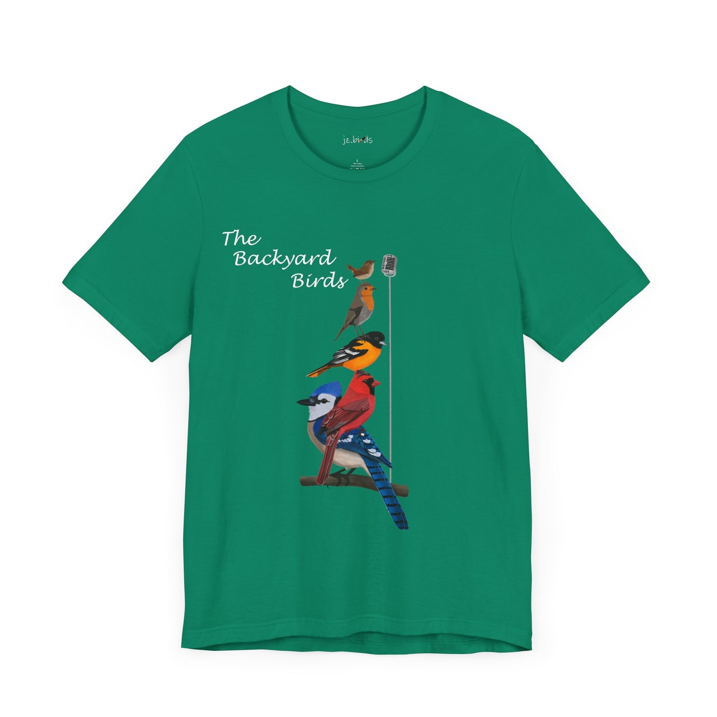 The Backyard Birds Blue Jay Cardinal Robin Birding & Birdwatching T-Shirt