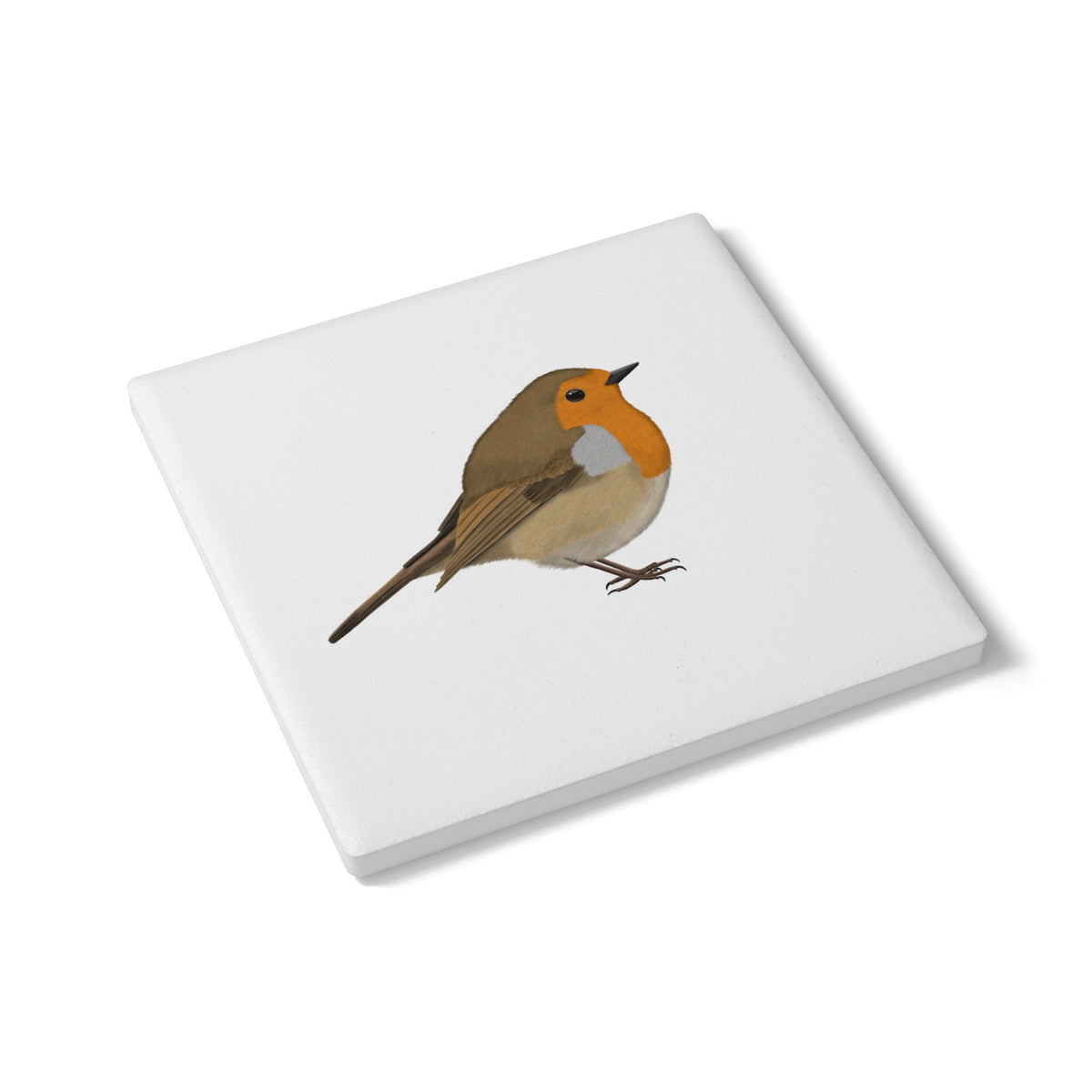 Rotkehlchen Keramik Untersetzer mit bird design Hintergrund