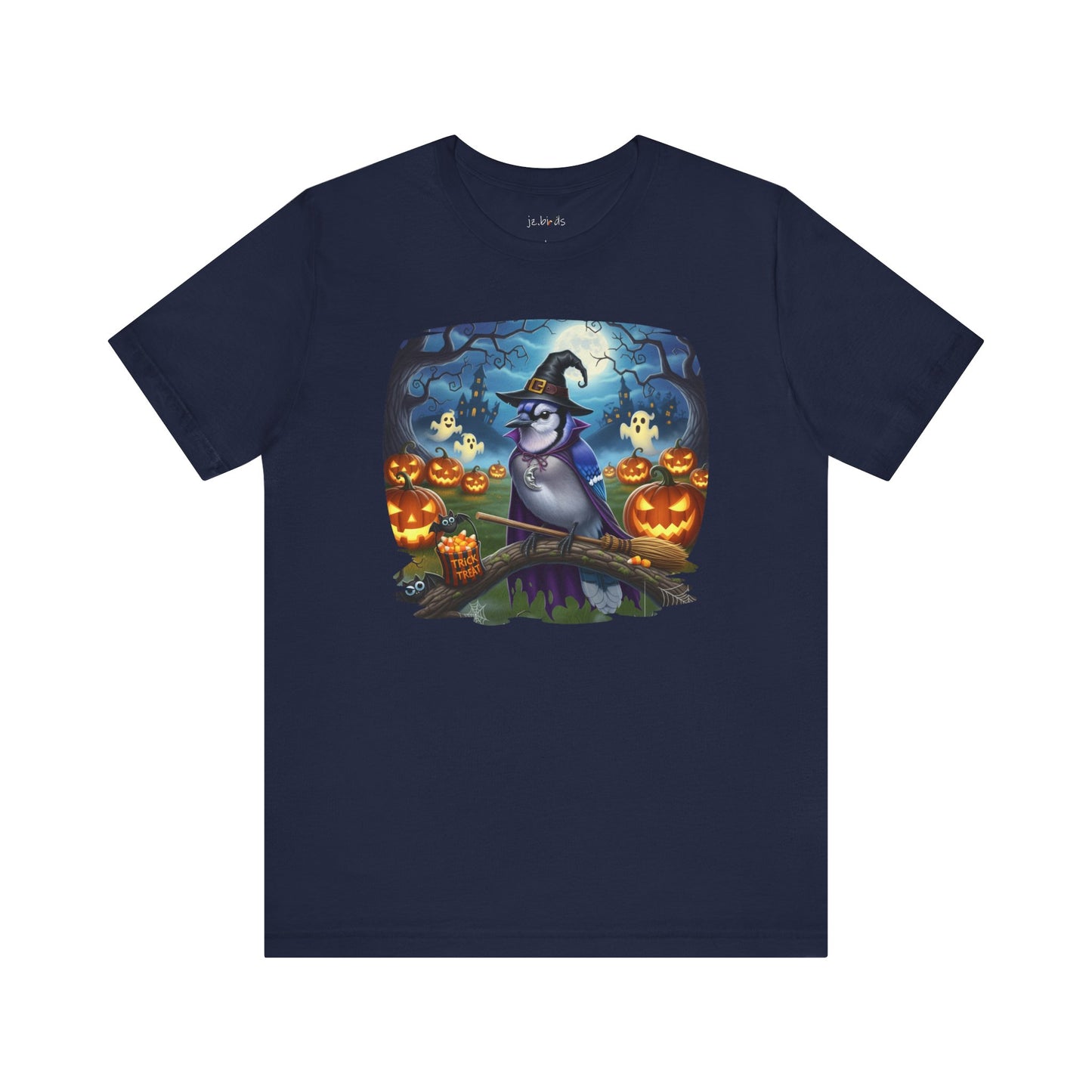 Blue Jay Halloween Bird T-Shirt - Spooky Halloween Costume for Bird Lovers
