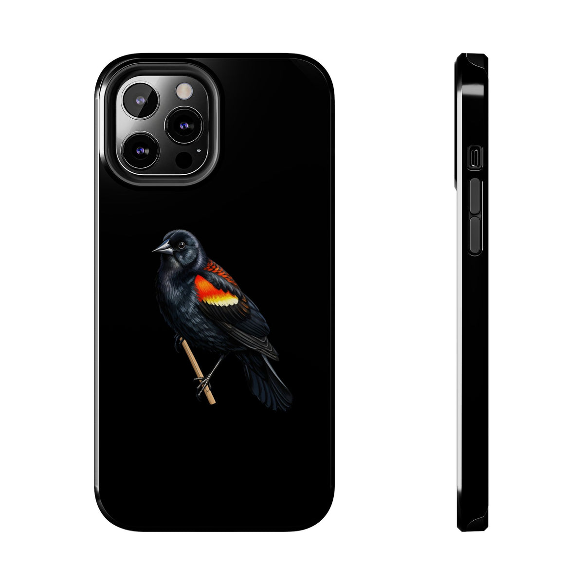 Red Winged Blackbird Dual-Layer iPhone Case with Bird Art – The Perfect Gift for Ornithologists & Lovers Phone – –