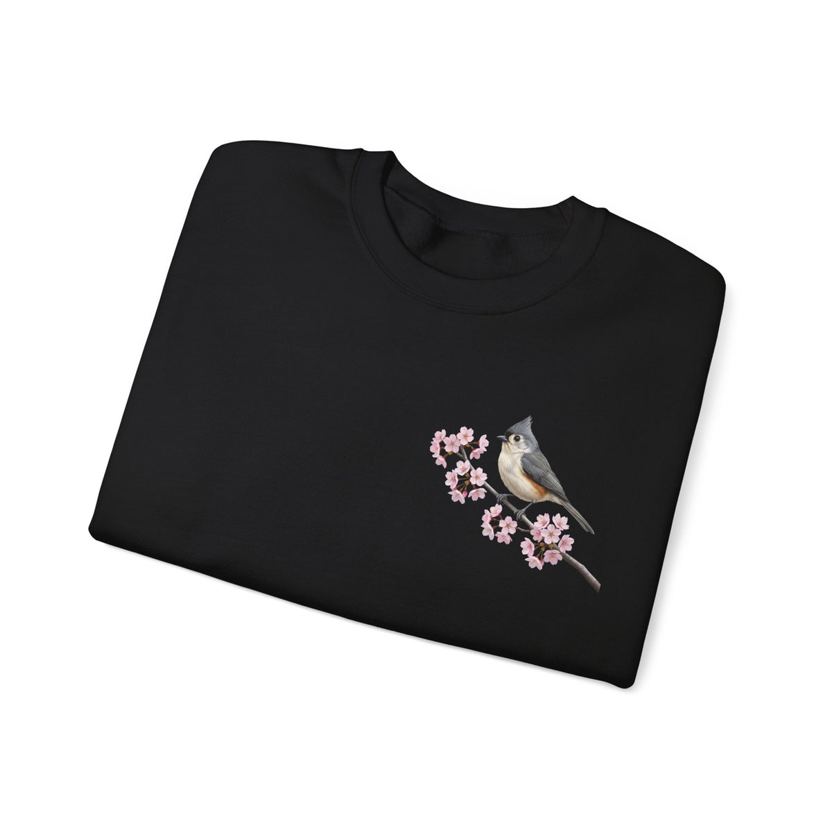 Tufted Titmouse Sweatshirt in Black