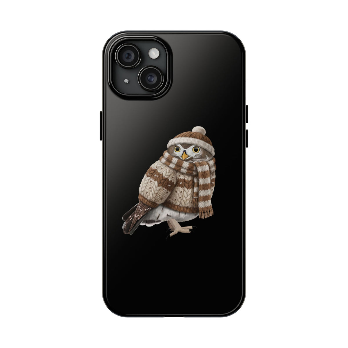 Owl Dual-Layer iPhone Case with Bird Art – The Perfect Gift for Ornithologists & Bird Lovers