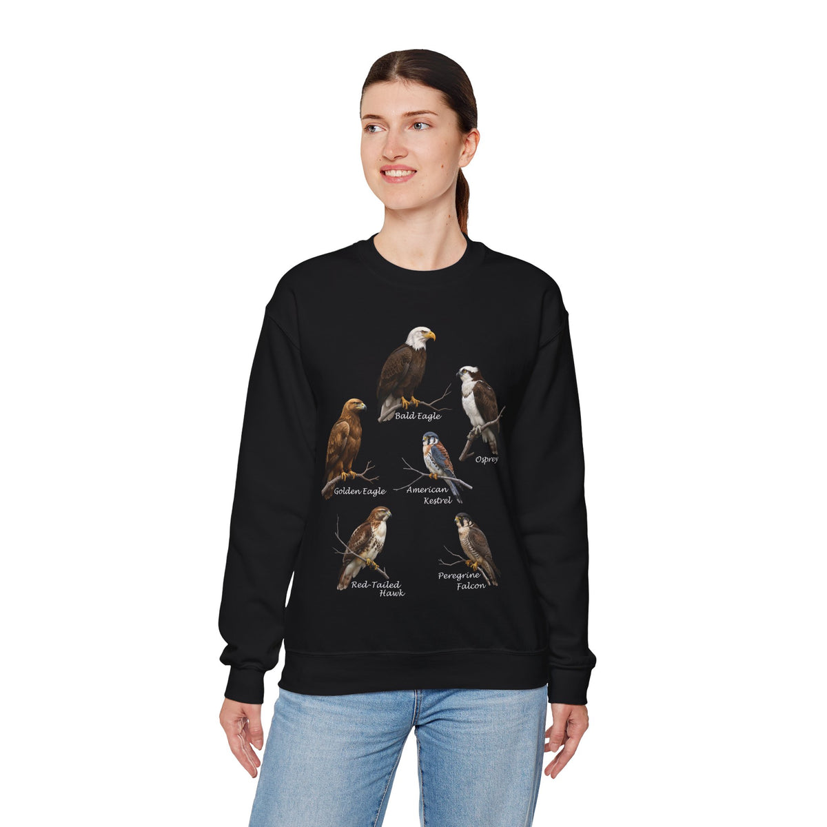 Falcon, Eagle and Hawk Sweatshirt in Black