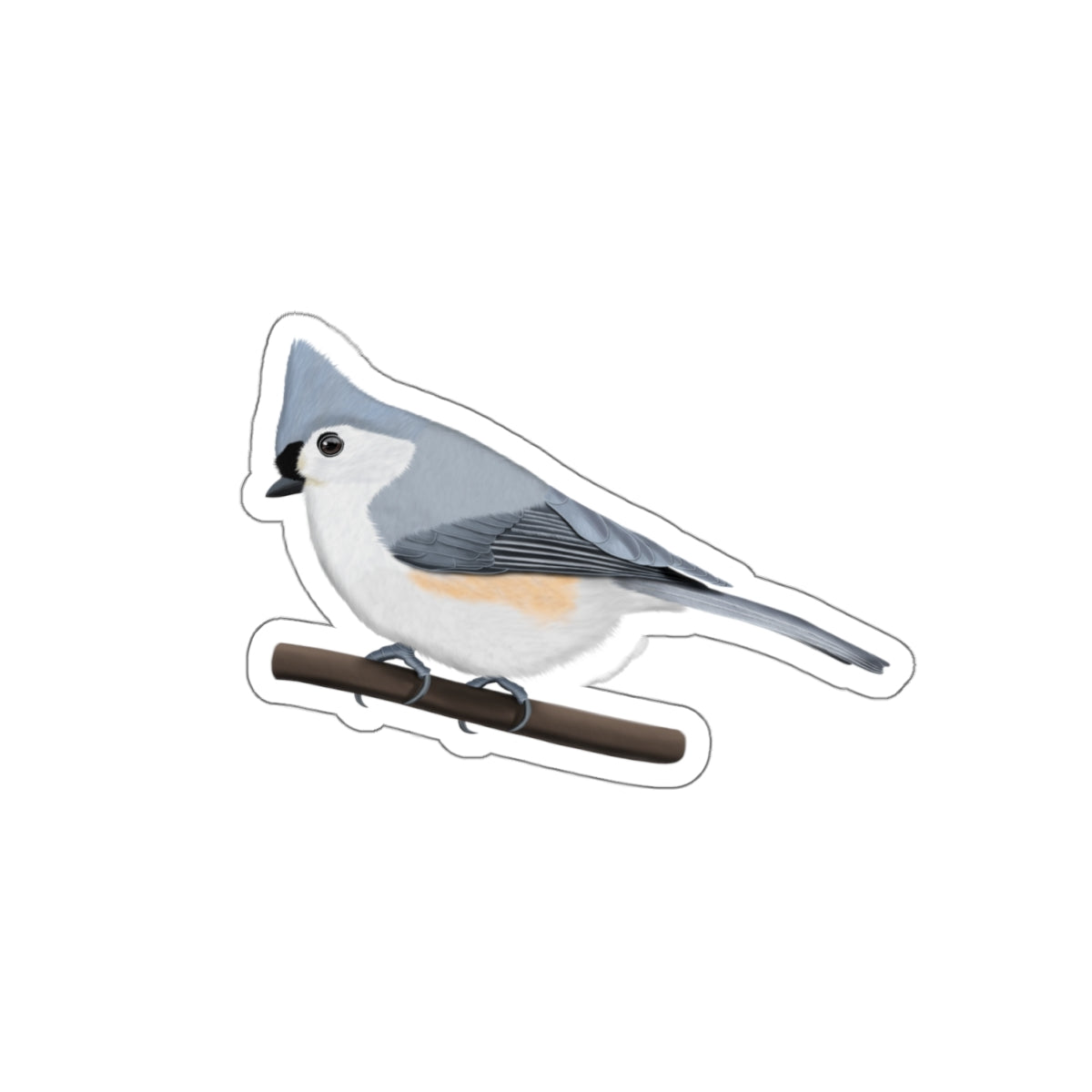 Tufted Tit Bird Kiss-Cut Sticker
