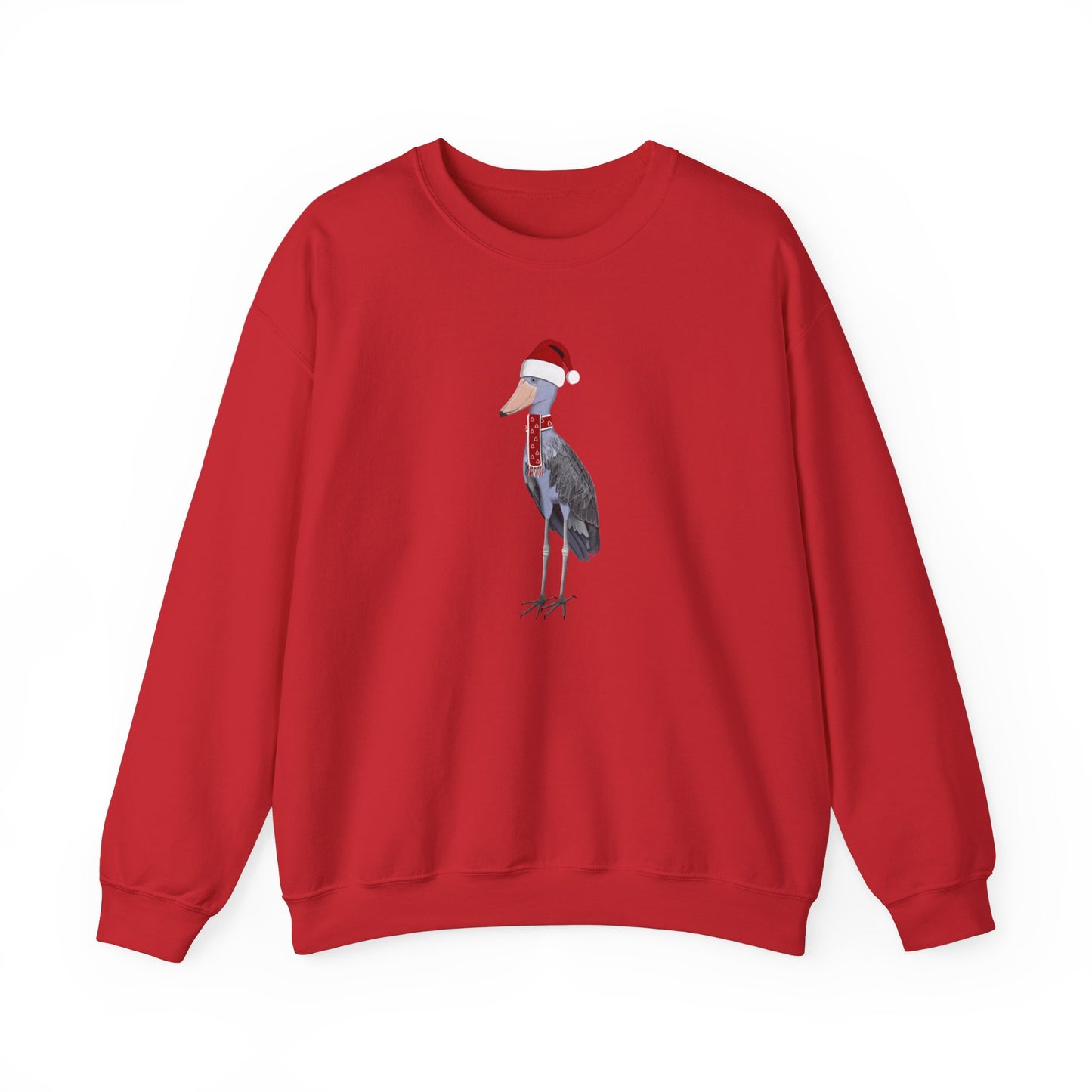 Shoebill with Christmas Hat Bird Birdwatcher Sweatshirt –