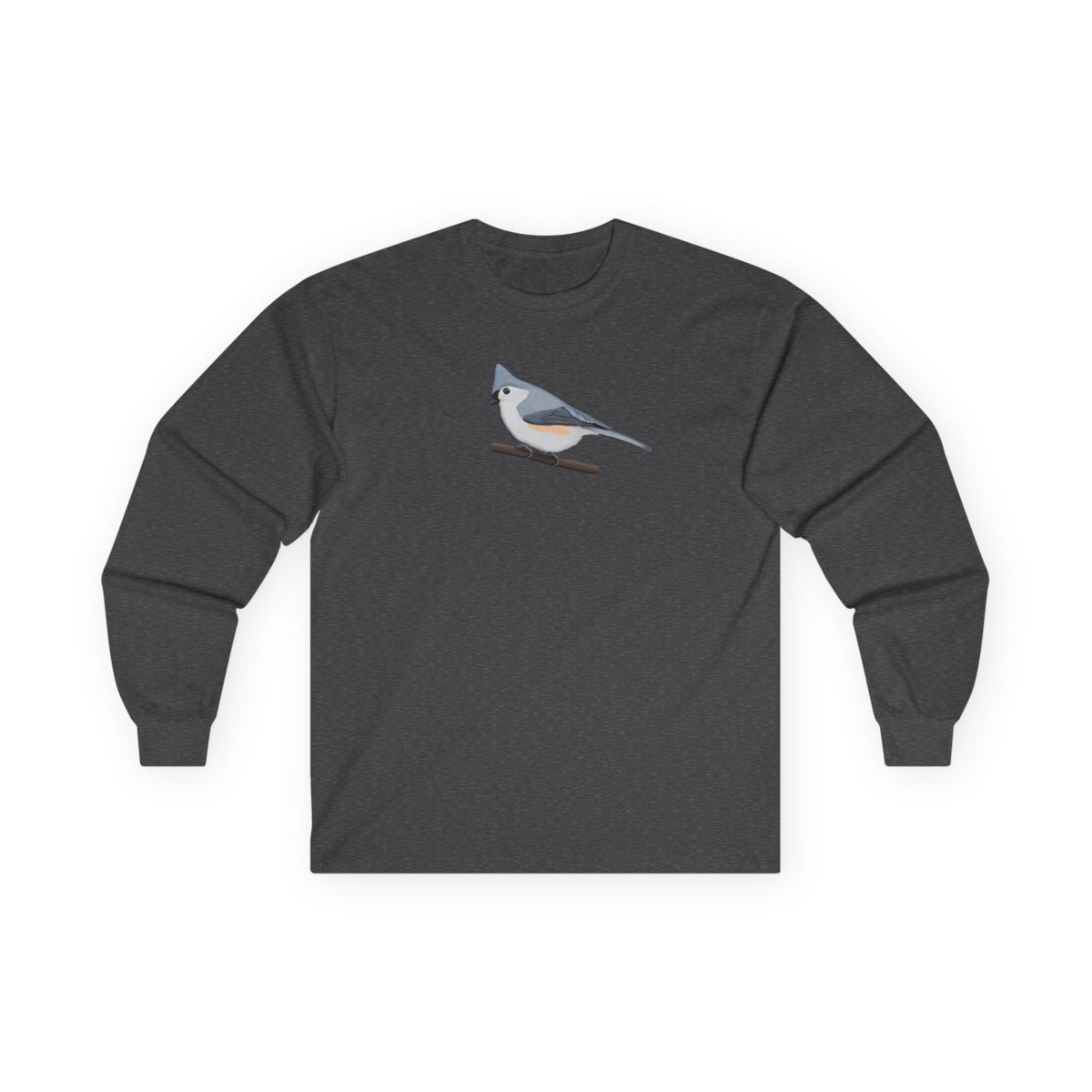 Tufted Titmouse Long-sleeve on Bird Graphic Tee background