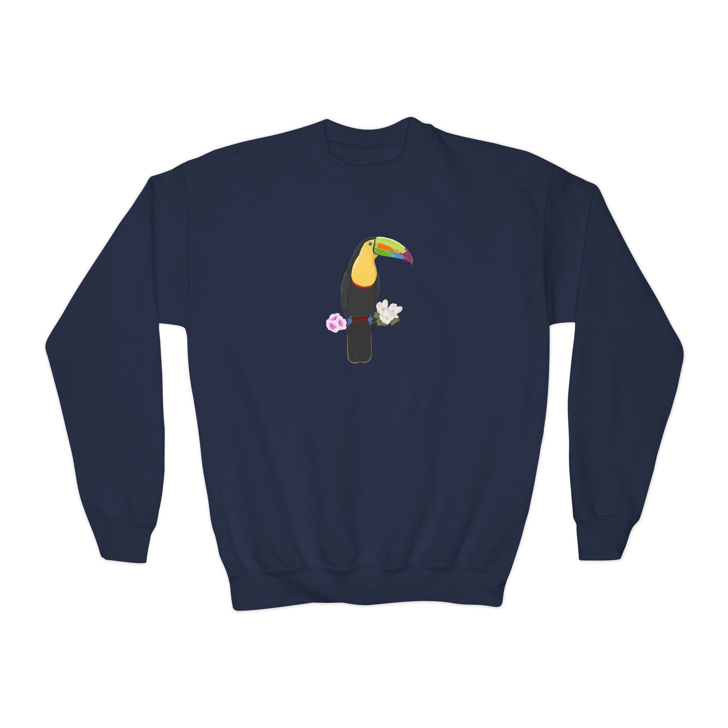 Keel Billed Toucan Bird Birdwatching Youth Crewneck Sweatshirt