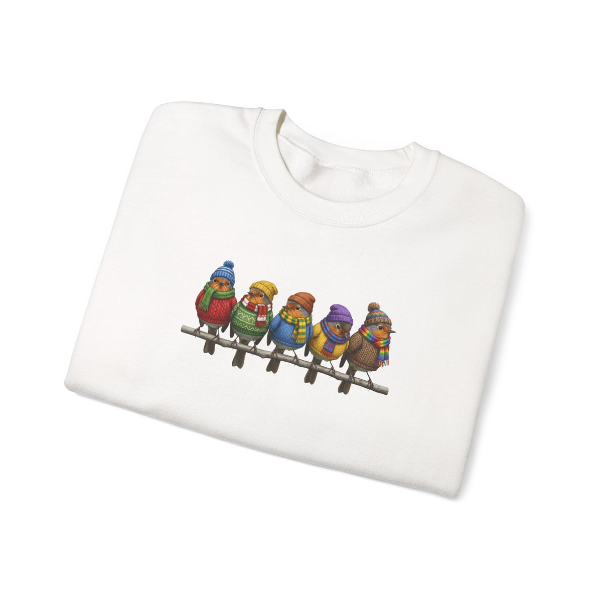 Robin Sweatshirt | Bird Watcher Crewneck | Unisex Songbirds Wearing Knit Gift for Bird Lovers