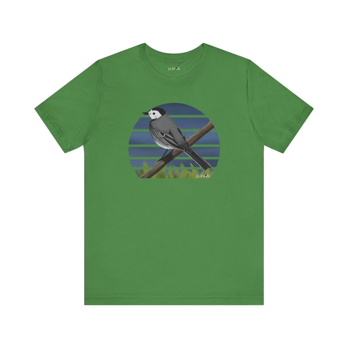 White Wagtail Birdwatcher Bird T-Shirt – Cotton,