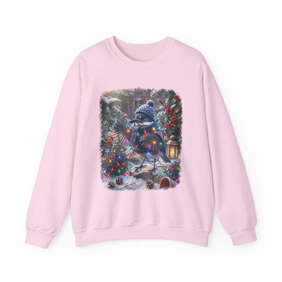 Belted Kingfisher Christmas Sweatshirt – Tangled Lights Winter Crewneck