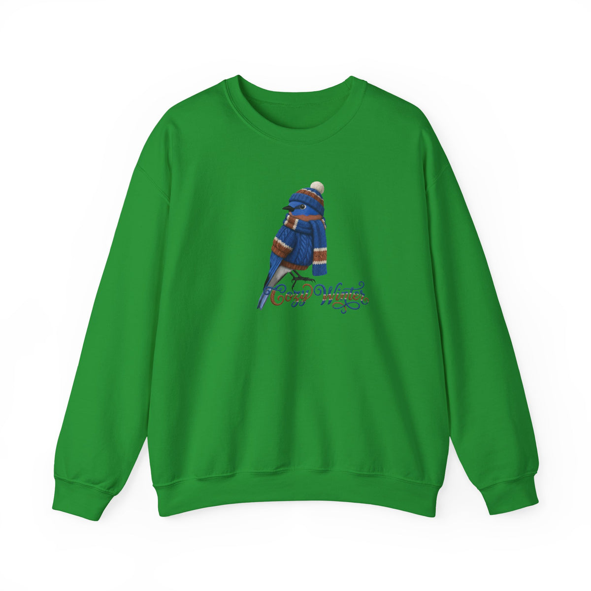 Bluebird Cozy Winter Sweatshirt | Bird Watcher Crewneck | Unisex Songbirds Wearing Knit Gift for Bird Lovers