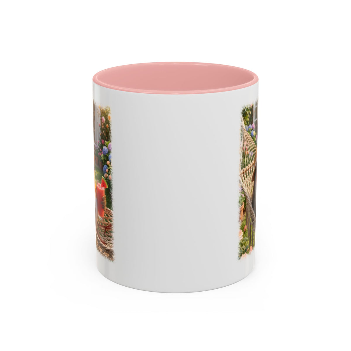 Tasse mit Rotkehlchen Motiv Rosi in der Hängematte für Vogelfreunde