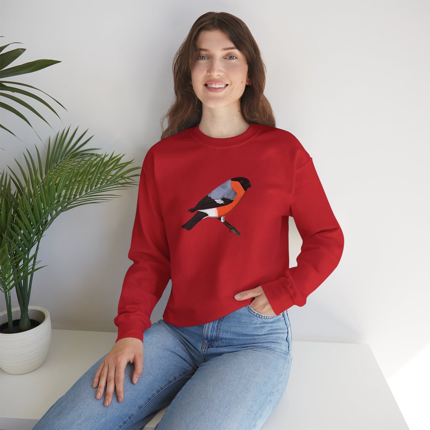 Bullfinch Bird Watcher Biologist Crewneck Sweatshirt