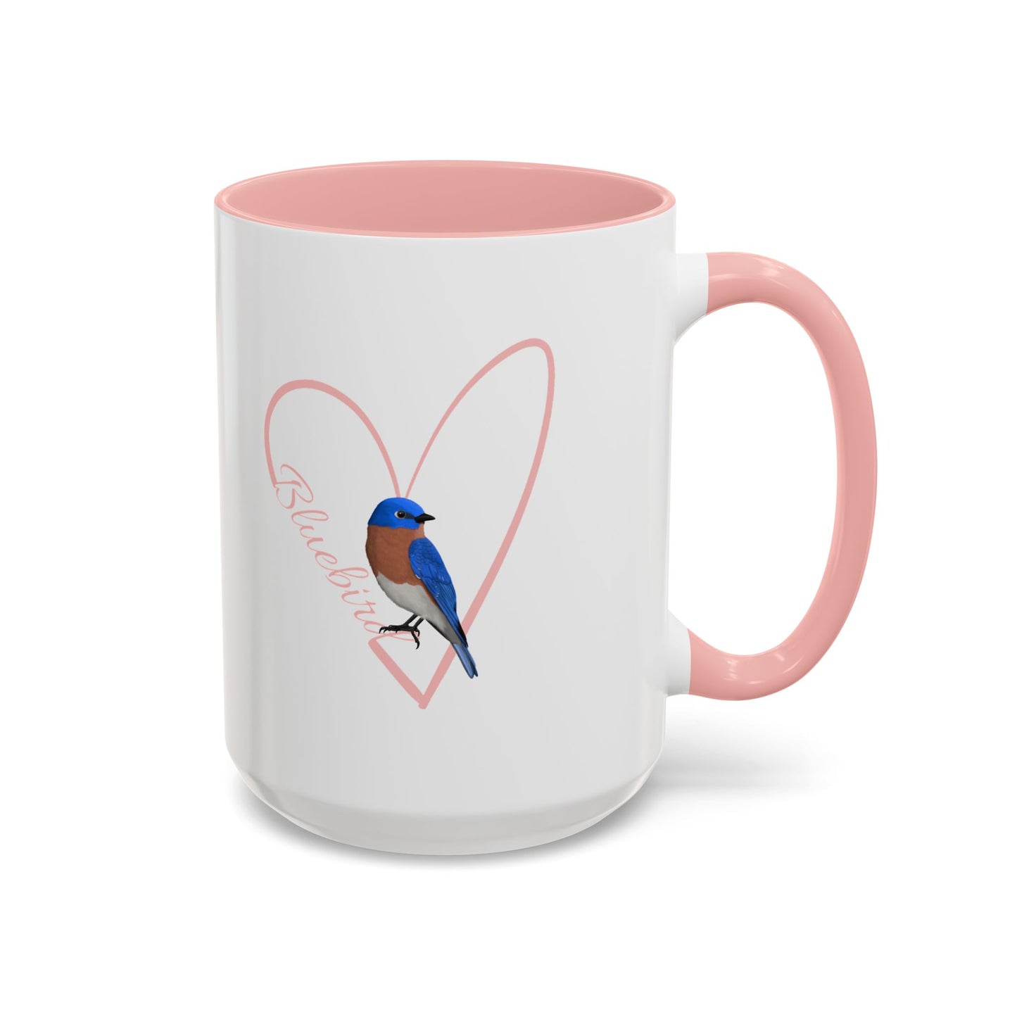 Bluebird Mug Bird with Heart for Bird Lovers