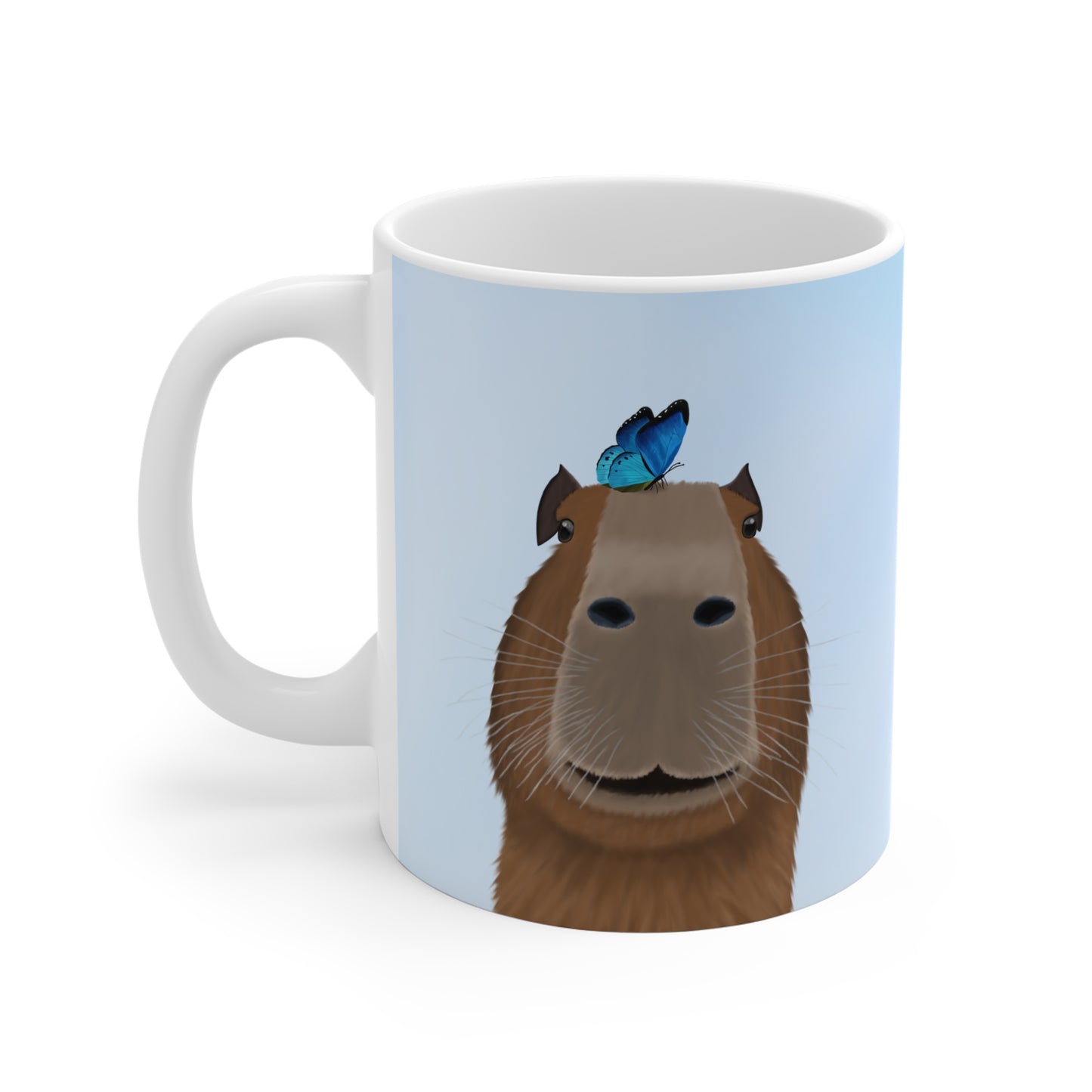 Capybara mit einem Schmetterling Lustige Tasse