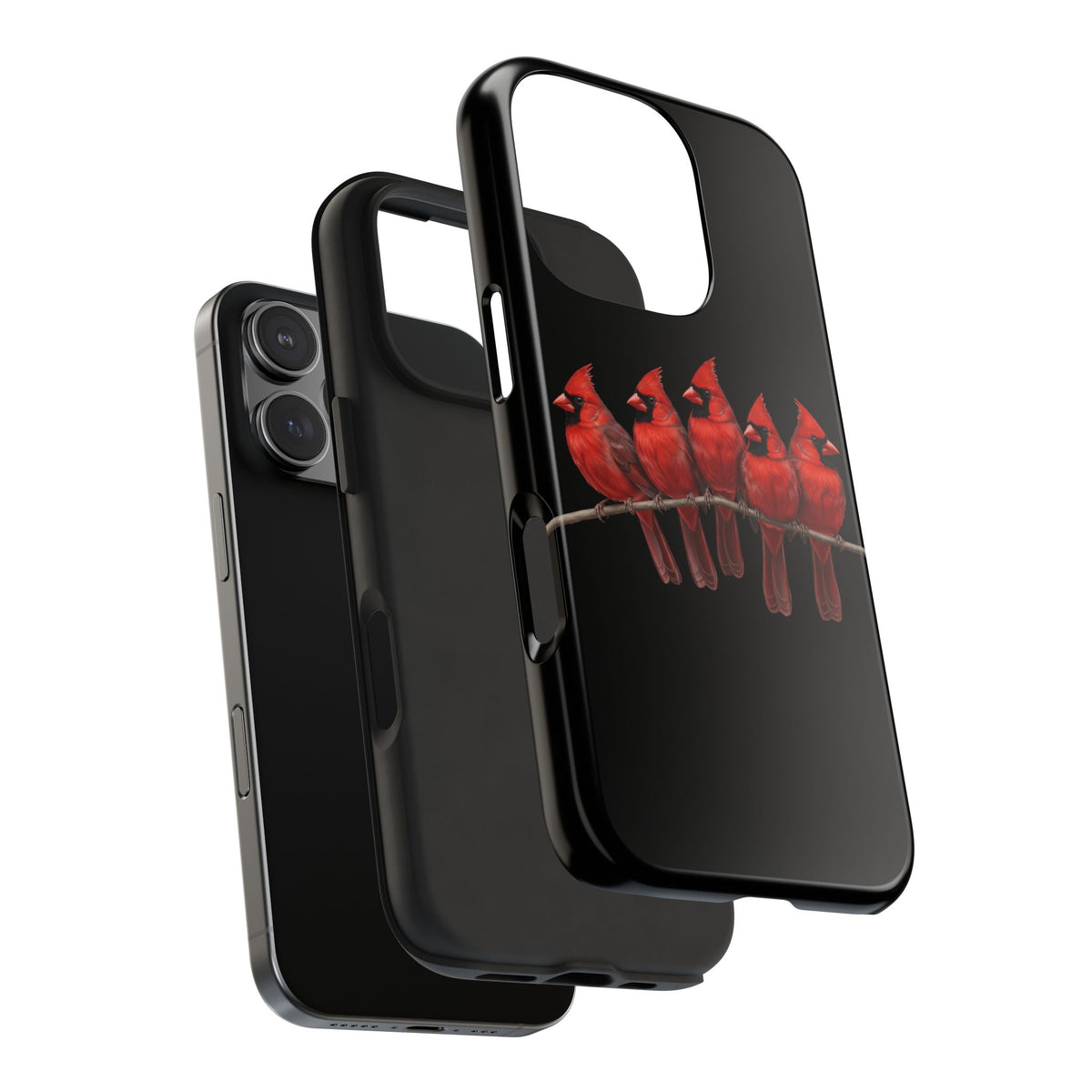 Cardinal Dual-Layer iPhone Case with Bird Art – The Perfect Gift for Ornithologists & Bird Lovers