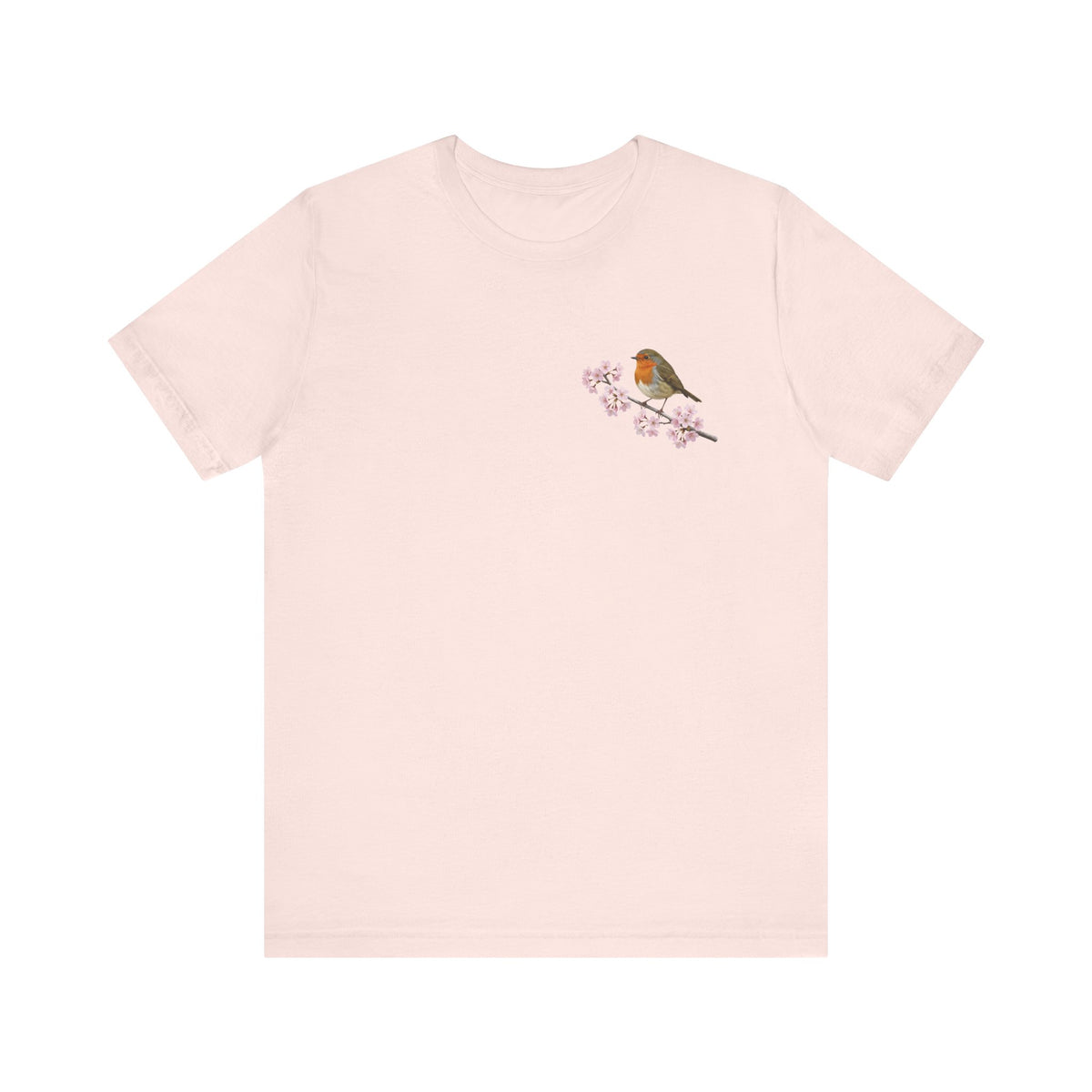 Rotkehlchen Vogel T-Shirt mit bird graphic tee Hintergrund