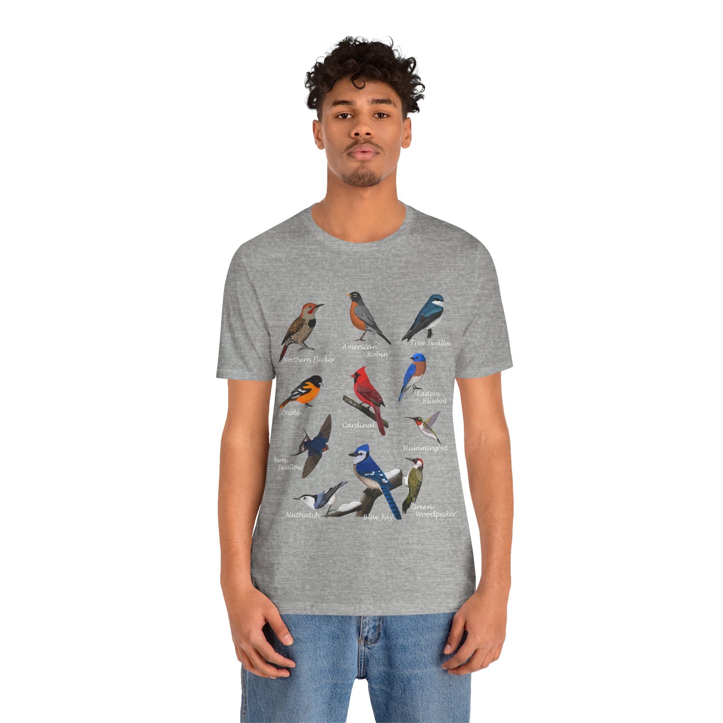 Blue Jay Cardinal Oriole Bluebird Hummingbird Bluebird Birding & Birdwatching T-Shirt
