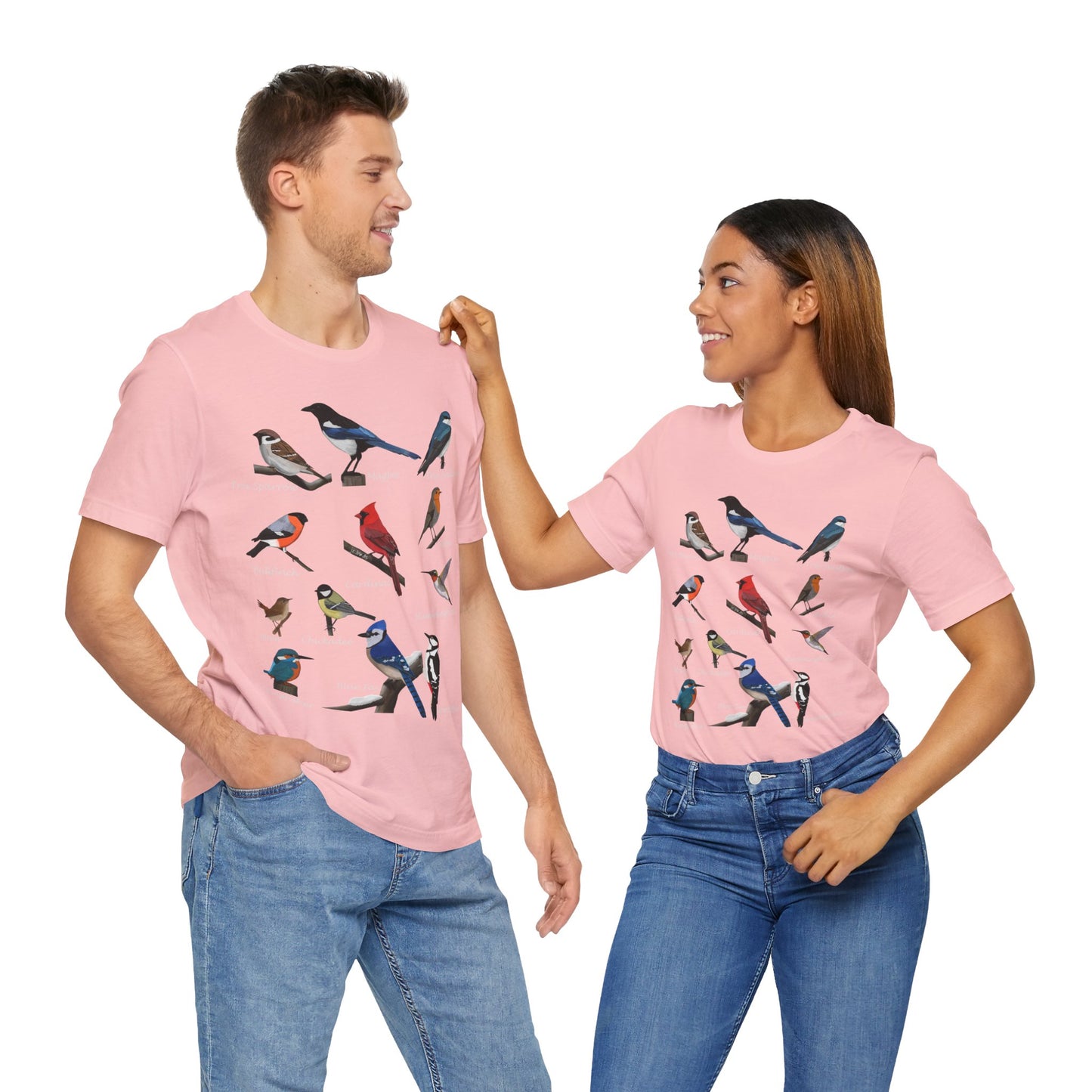 Garden Birds Blue Jay Cardinal Robin Chickadee Birding & Birdwatching Bird T-Shirt