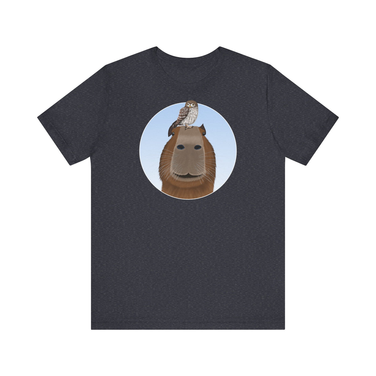 Capybara mit Eule T-Shirt – bird graphic tee, watching gear
