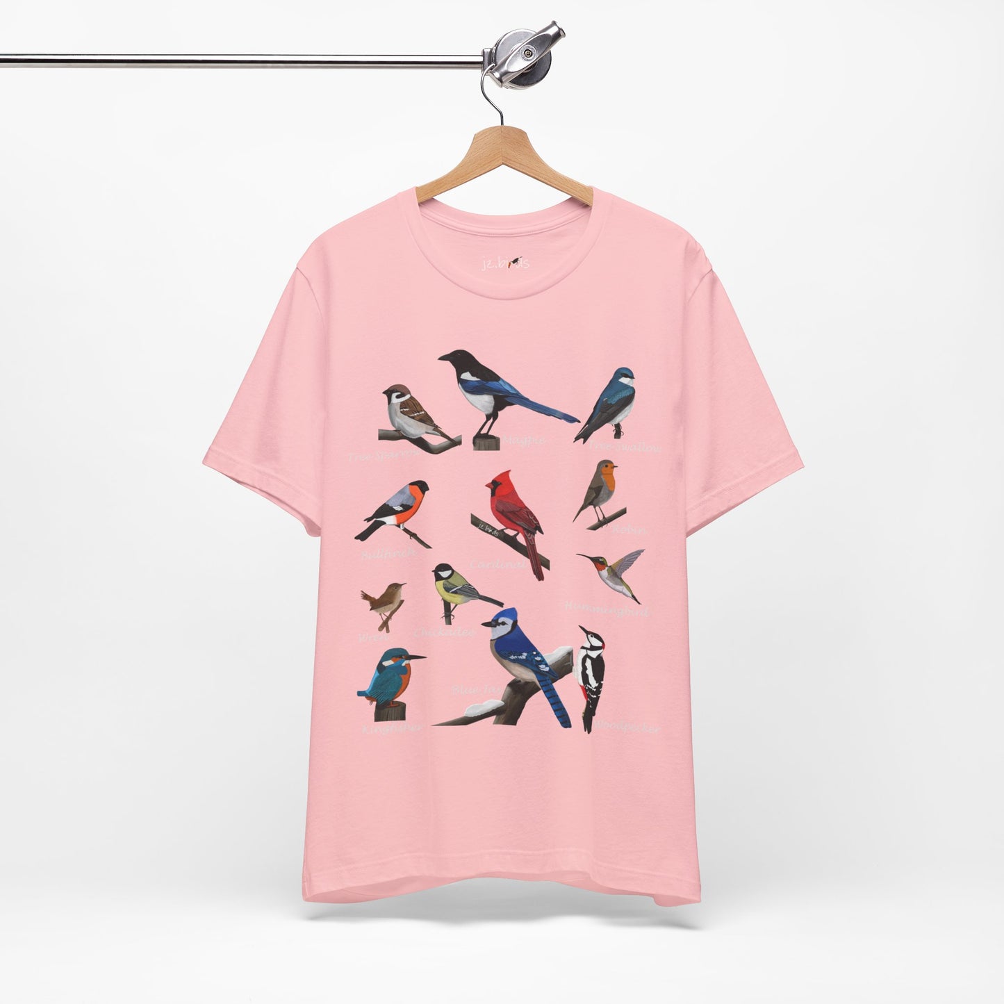Garden Birds Blue Jay Cardinal Robin Chickadee Birding & Birdwatching Bird T-Shirt