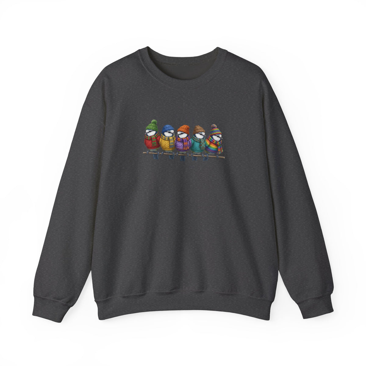 Blue Titmice Sweatshirt | Bird Watcher Crewneck Unisex Songbirds Wearing Knit Gift for Lovers on Animal Lover background