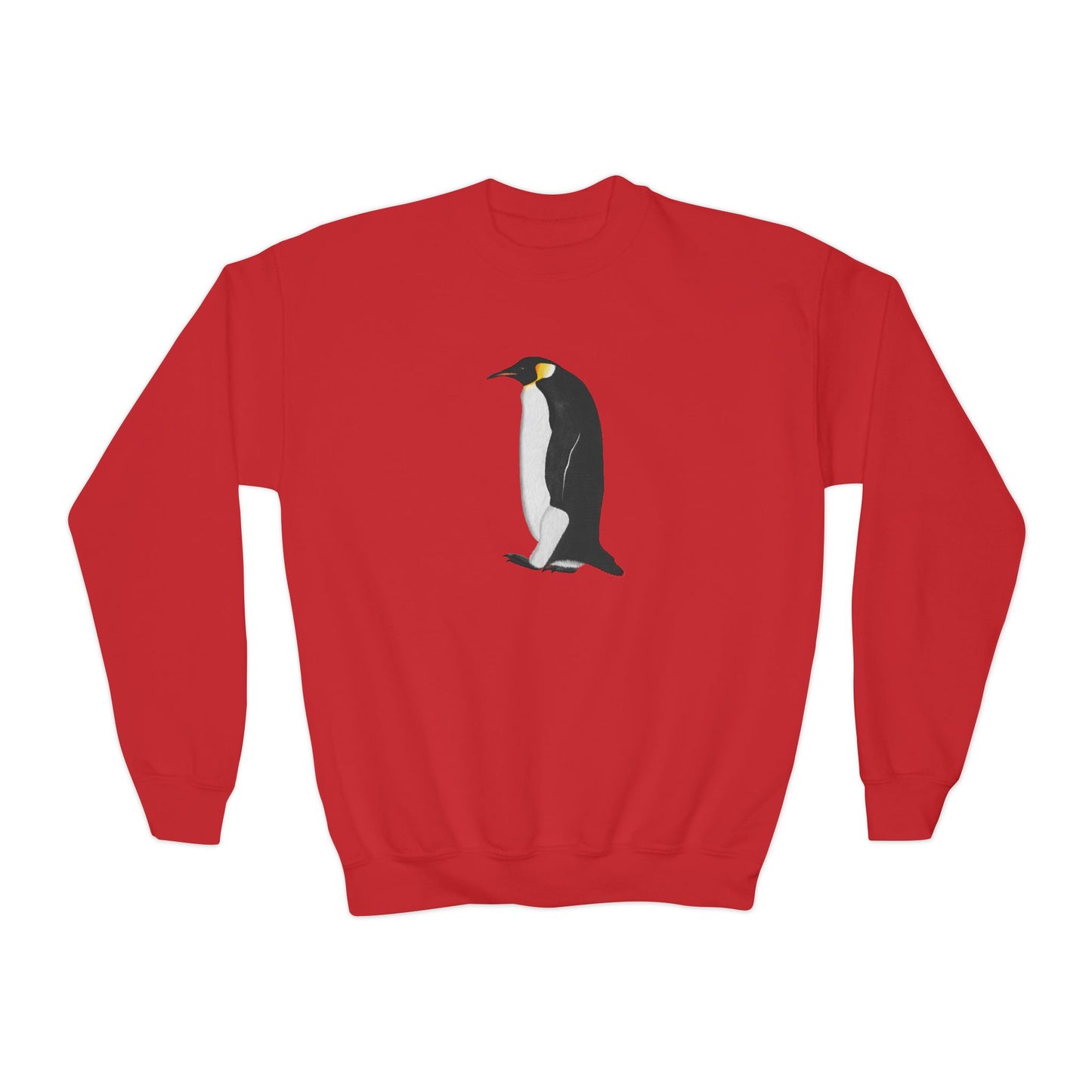 Emperor Penguin Bird Birdwatching Youth Crewneck Sweatshirt – Casual Kids Clothing, Sweatshirts