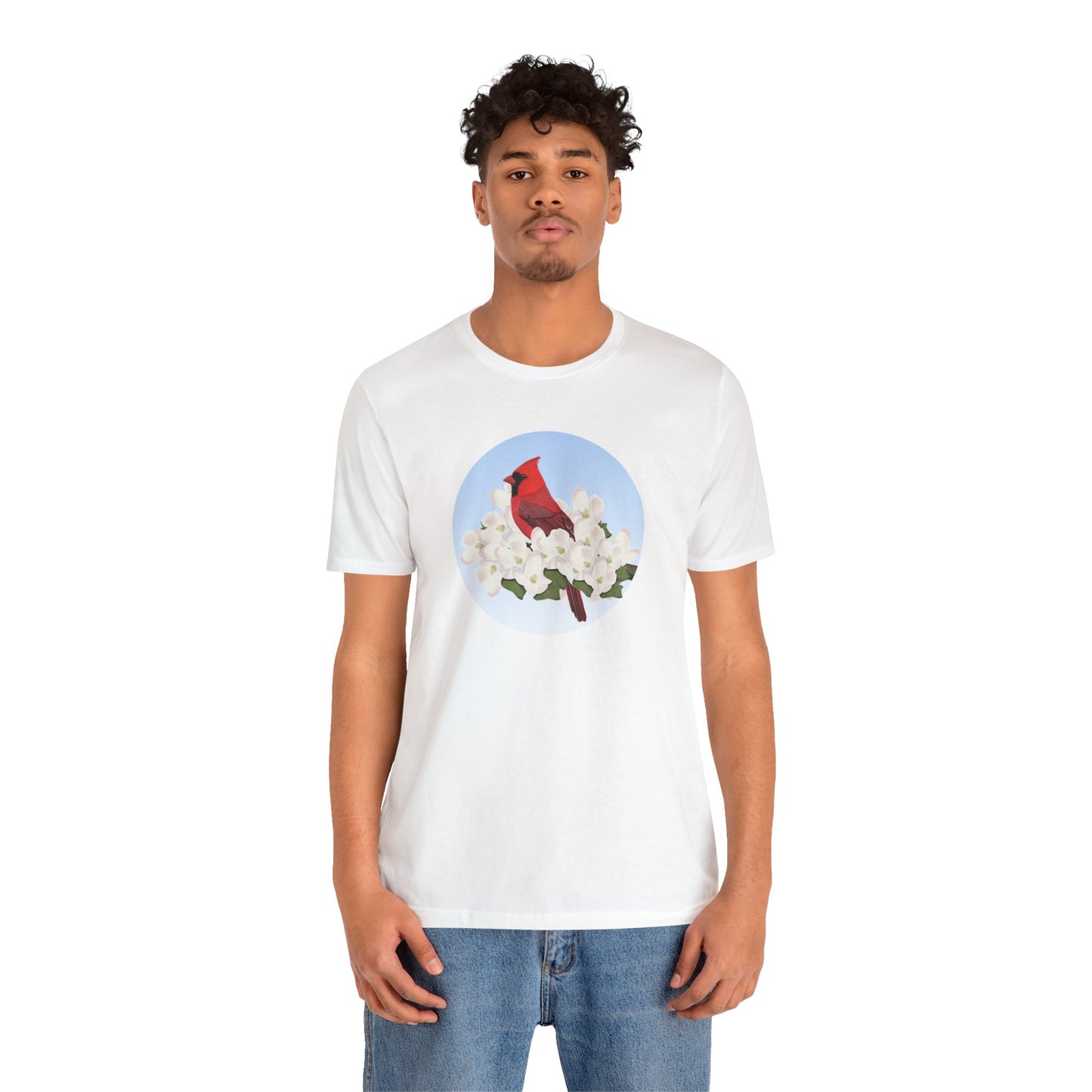 Cardinal and Spring Apple Blossoms Bird T-Shirt