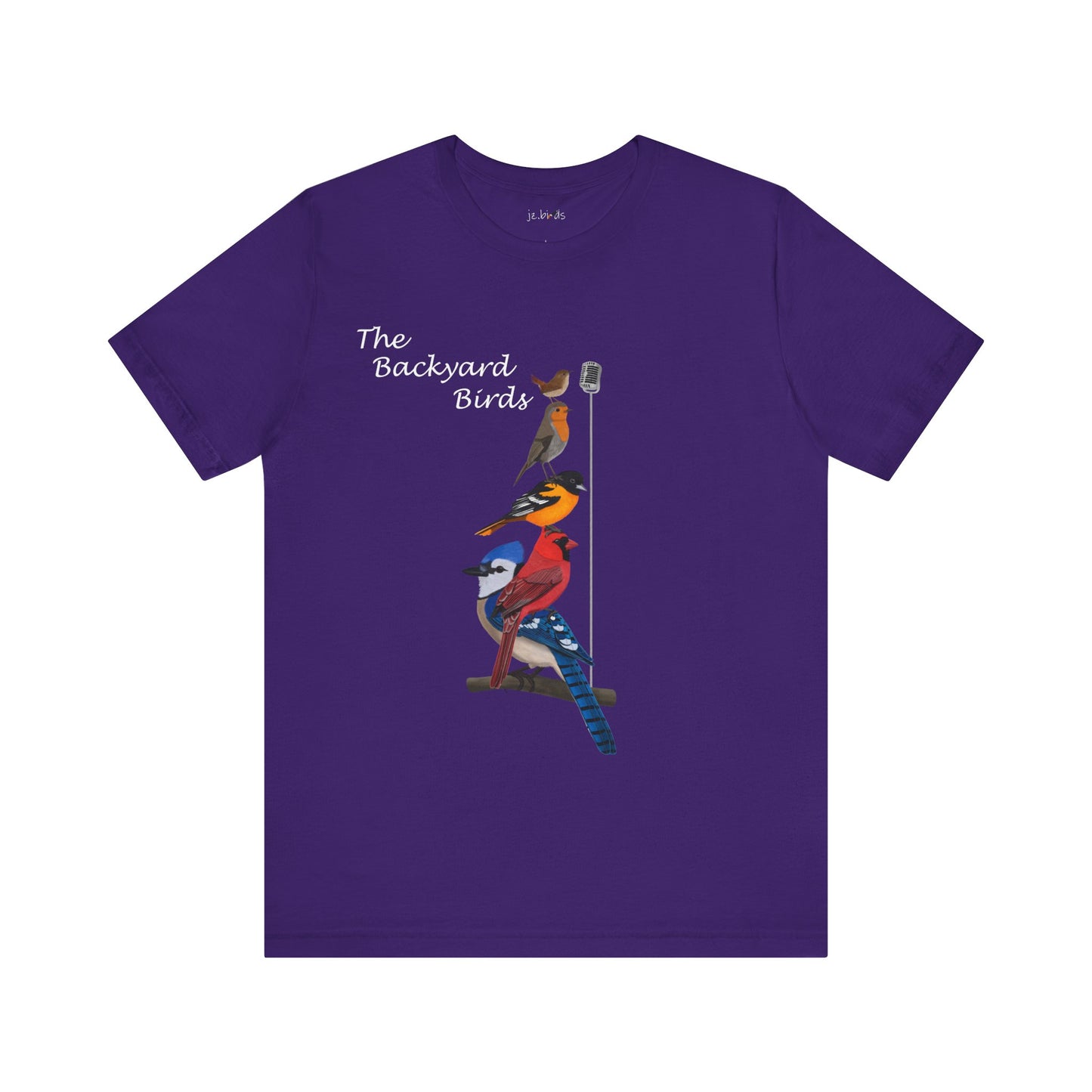 The Backyard Birds Blue Jay Cardinal Robin Birding & Birdwatching T-Shirt