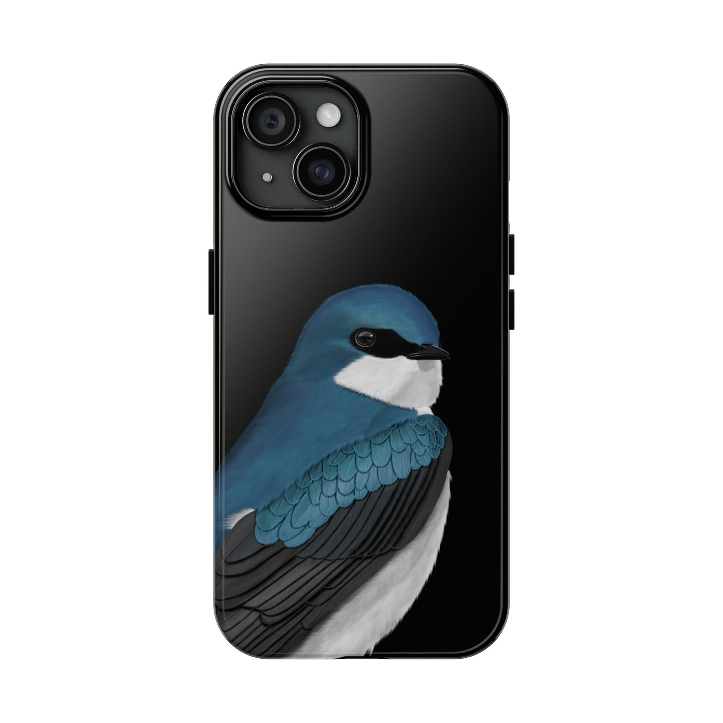 Tree Swallow Bird Art Tough Phone Case Black