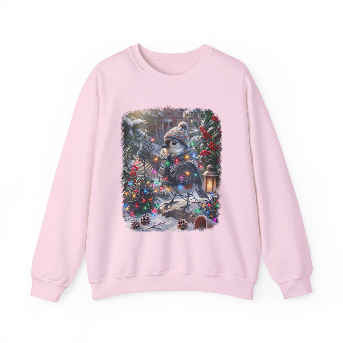Tufted Titmouse Christmas Sweatshirt – Tangled Lights Winter Crewneck